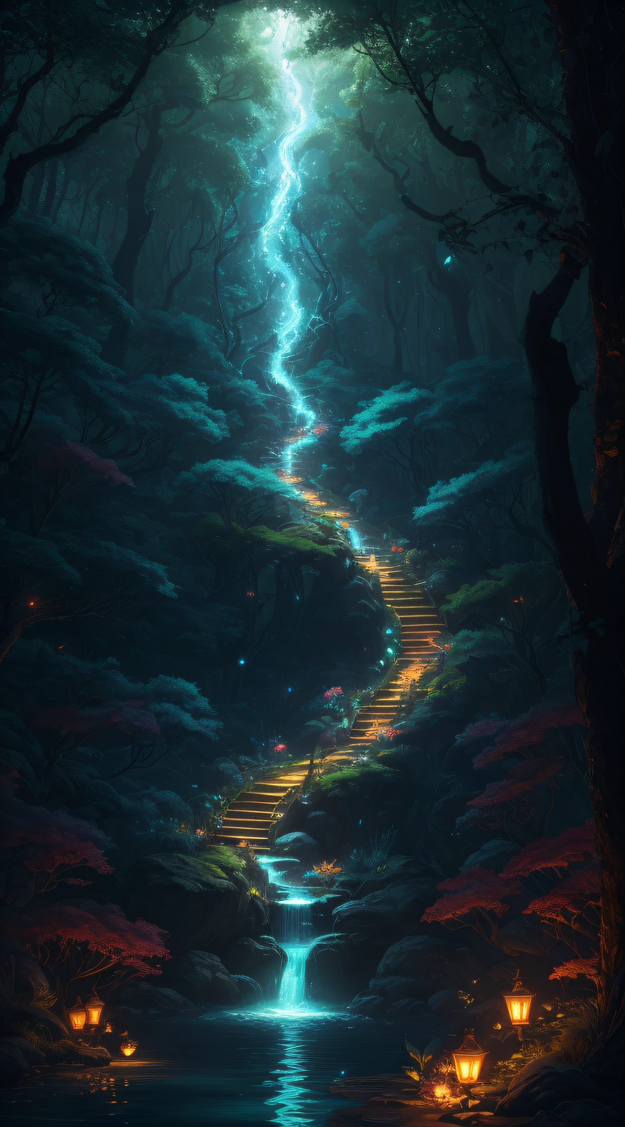 Masterpiece, best quality, (very detailed CG unified 8k wallpaper), (best quality), (best illustration), (best shadow), close-up of a beauty with white hair and white mask, beautiful figure painting, Guvitz, Guwiz style artwork, white-haired god, Yang J, epic exquisite character art, amazing character art, Fan Qi, Wu Zhun Shifan, Guwiz in pixiv art station, glowing elf, with a glowing deer, drinking water in the pool, Natural elements in forest theme. Mysterious forest, beautiful forest, nature, surrounded by flowers, delicate leaves and branches surrounded by fireflies (natural elements), (jungle theme), (leaves), (branches), (fireflies), (particle effects) and other 3D, Octane rendering, ray tracing, super detailed