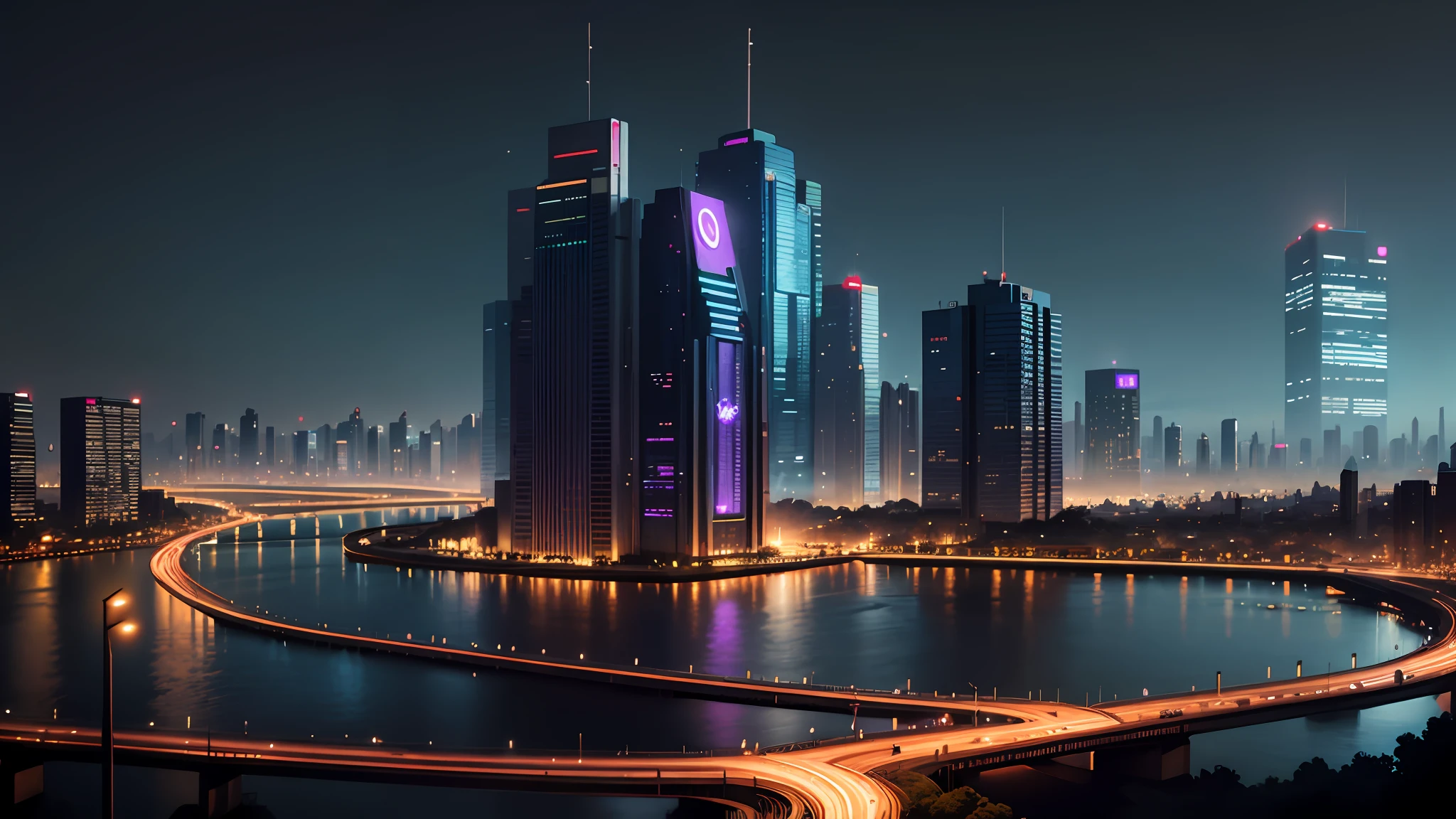 Cyberpunk City, Night