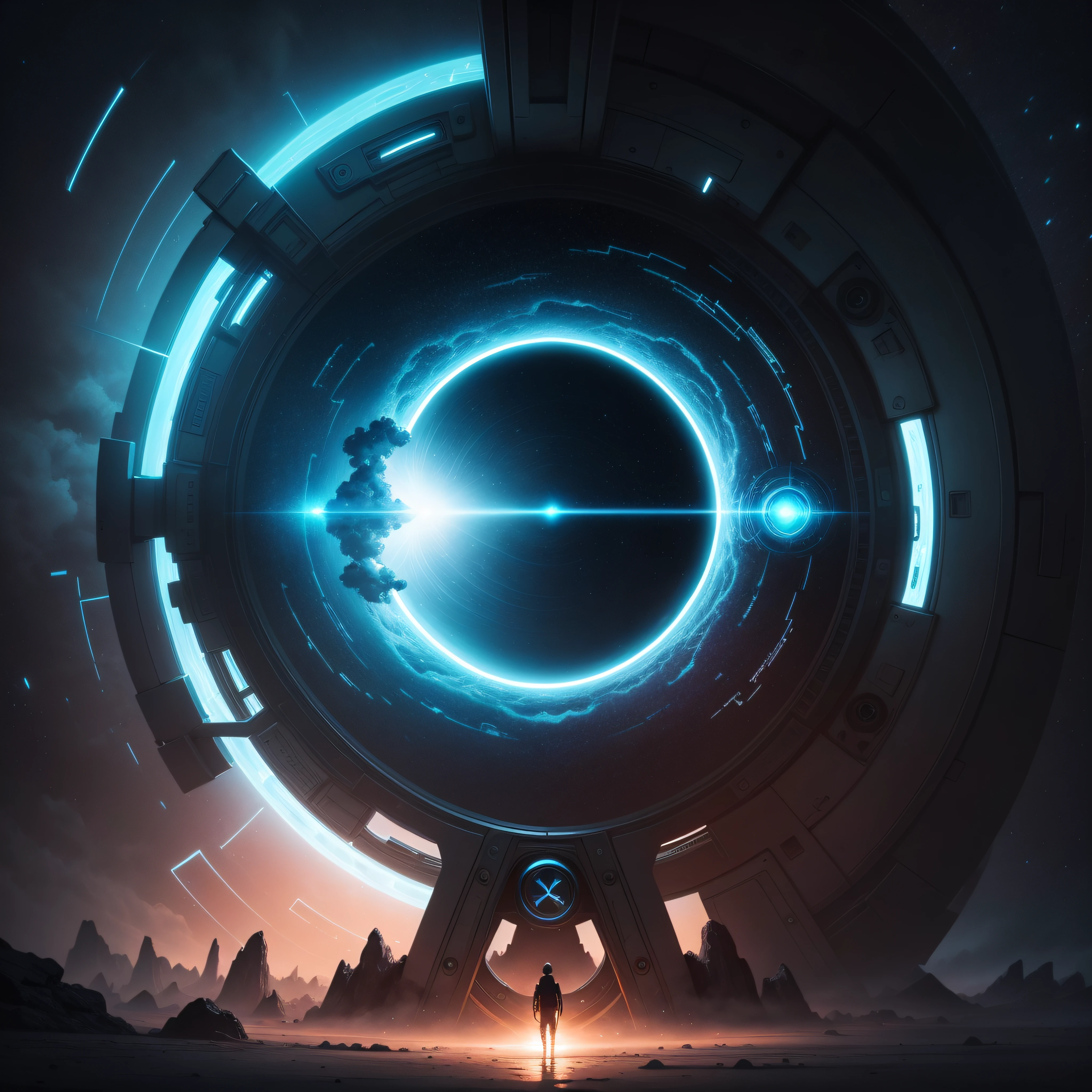 A 4K abstract portal, with a mesmerizing, yet realistic, design and a captivating atmosphere.