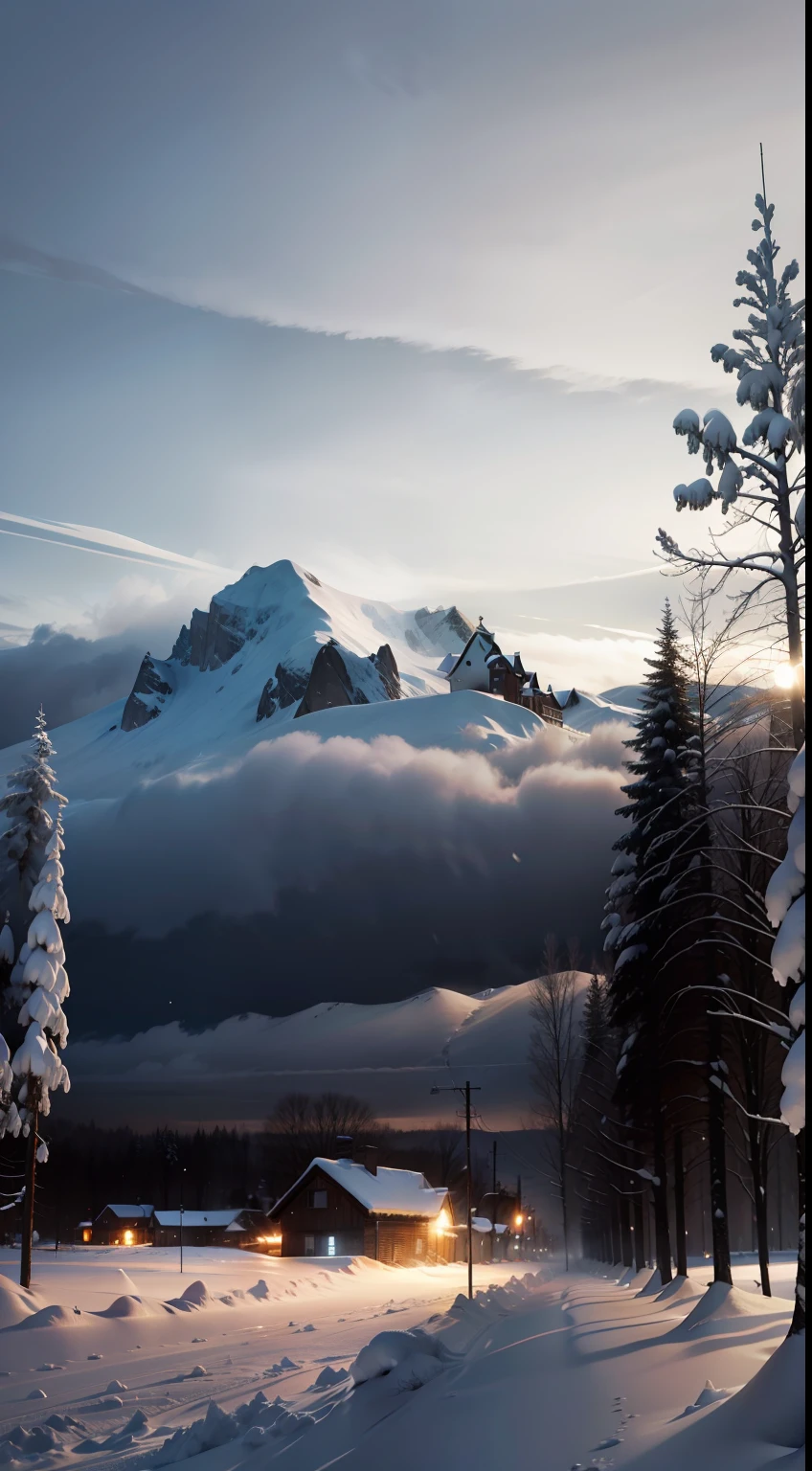 wallpaper, neige, cold atmosphere, blizzard