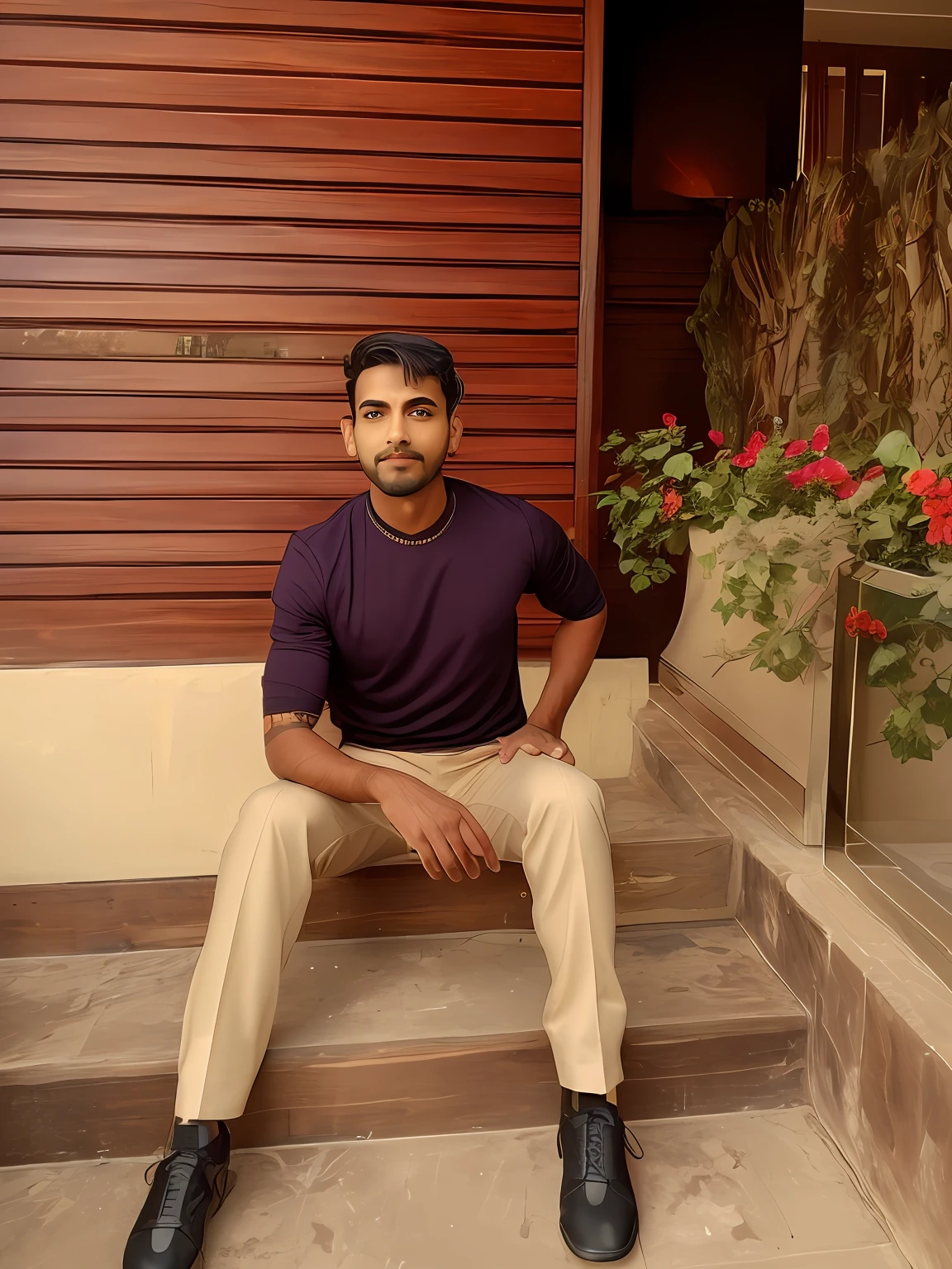 Change background handsome indian man