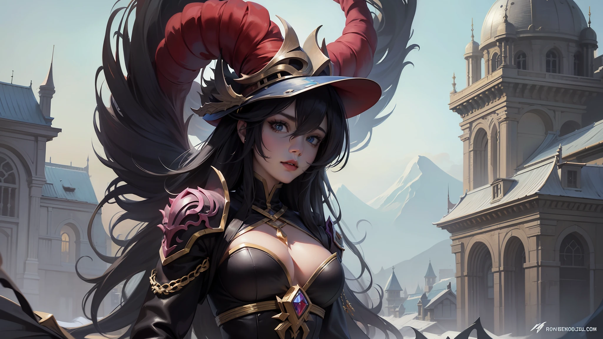 ((Best quality)), ((masterpiece)), (highly detailed:1.3) full photo of a black demon character in blizzard world of warcraft style, art station --auto --s2