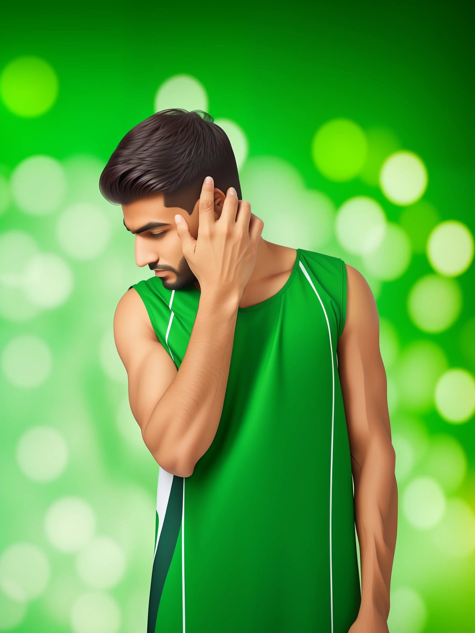 Change background with pakistani flags street