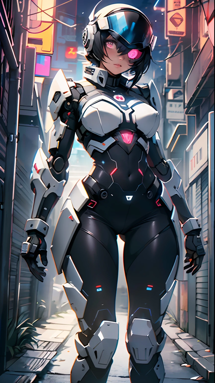 assaultron, itrobo2022, 1girl, solo, breasts:1.4, looking at viewer, robot, humanoid robot, robot joints, one-eyed, joints, no humans, ((black armor, black pants)), wide hips, curvy, mechanical arms, crotch plate, science fiction, post-apocalypse, outside, large breasts

lot of rgb,(spider lower abdomen),

(((nsfw))),

motorcycle black helmet,(wearing head-mounted display that is chunky and hi-tech with neon lights:1.2), corporate logos,

(dynamic pose:1.0),solo focus,embarrassed,centered,scale to fit dimensions,Rule of thirds,

outdoors,((night view)),(cyberpunk night street Background: 1.5,dark sky,alleyway,lonely alley,thick clouds,detailed background:1.25),

(best quality),(high resolution),(sharp focus),(ultra detailed),(extremely detailed),(extremely high quality artwork),8k_wallpaper,(extremely detailed CG 8k),(very fine 8K CG),((hyper super ultra detailed perfect piece)),flawless,(((masterpiece))),illustration,vibrant colors,(intricate),High contrast,Selective lighting,Double exposure,HDR (High Dynamic Range),Post-processing,Background blur,