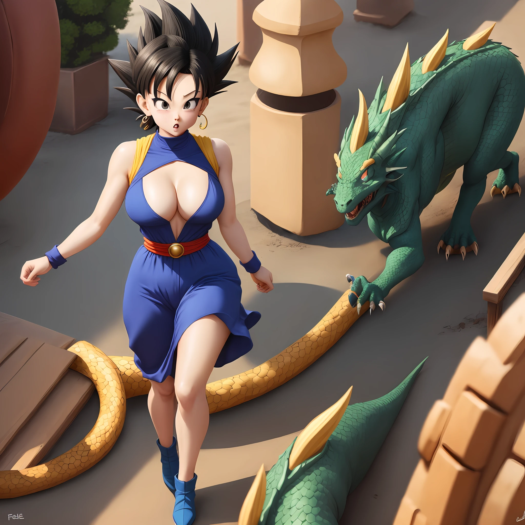 Dragon Ball,femele,revealing breasts