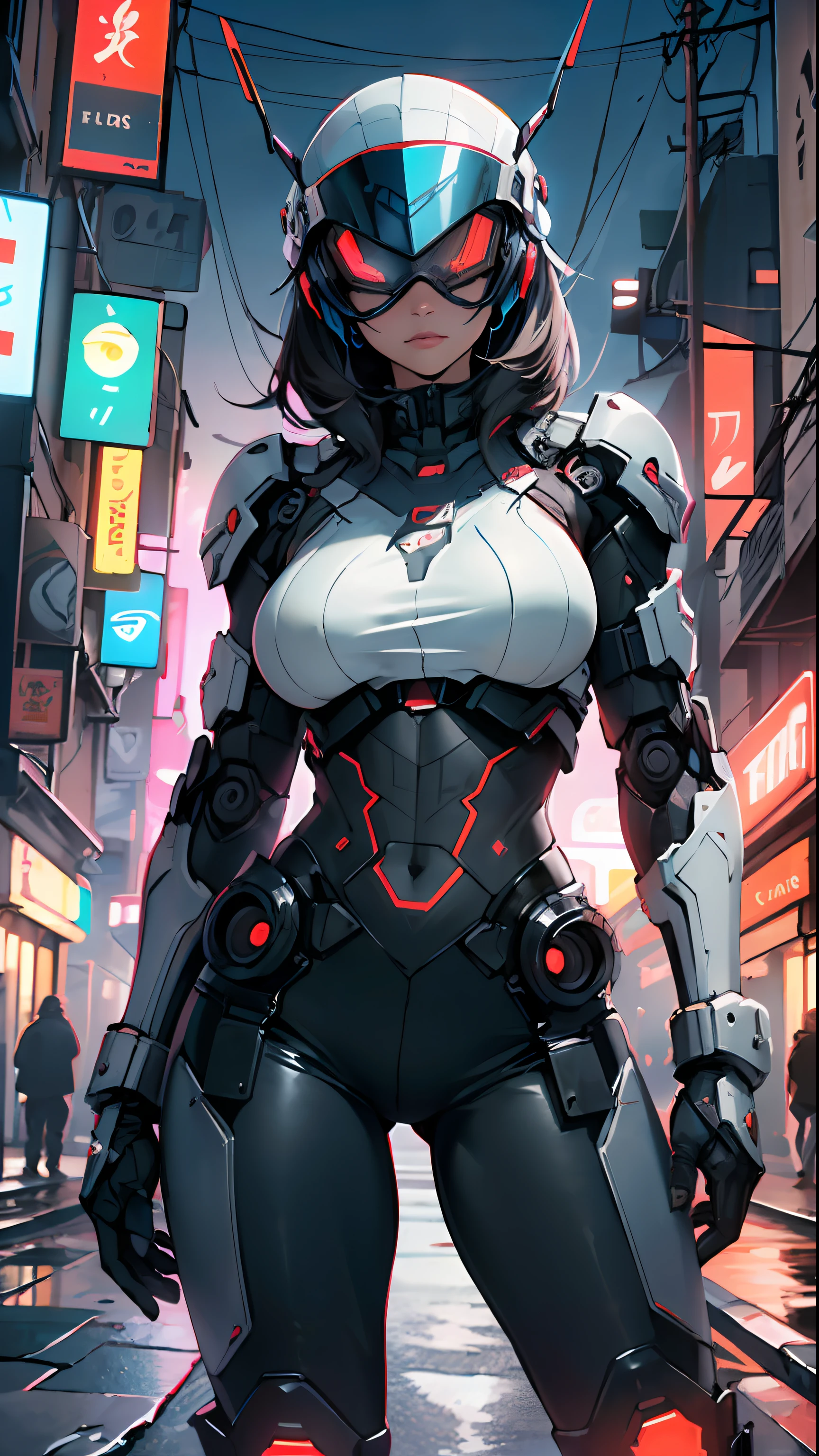 assaultron, itrobo2022, 1girl, solo, breasts:1.4, looking at viewer, robot, humanoid robot, robot joints, one-eyed, joints, no humans, ((black armor, black pants)), wide hips, curvy, mechanical arms, crotch plate, science fiction, post-apocalypse, outside, large breasts
lot of rgb,(spider lower abdomen),
(((nsfw))),
motorcycle black helmet,(wearing head-mounted display that is chunky and hi-tech with neon lights:1.2), corporate logos,complete helmet,no face, black body, black skin, black robotic body,
(dynamic pose:1.0),solo focus,embarrassed,centered,scale to fit dimensions,Rule of thirds,
outdoors,((night view)),(cyberpunk night street Background: 1.5,dark sky,alleyway,lonely alley,thick clouds,detailed background:1.25),
(best quality),(high resolution),(sharp focus),(ultra detailed),(extremely detailed),(extremely high quality artwork),8k_wallpaper,(extremely detailed CG 8k),(very fine 8K CG),((hyper super ultra detailed perfect piece)),flawless,(((masterpiece))),illustration,vibrant colors,(intricate),High contrast,Selective lighting,Double exposure,HDR (High Dynamic Range),Post-processing,Background blur,