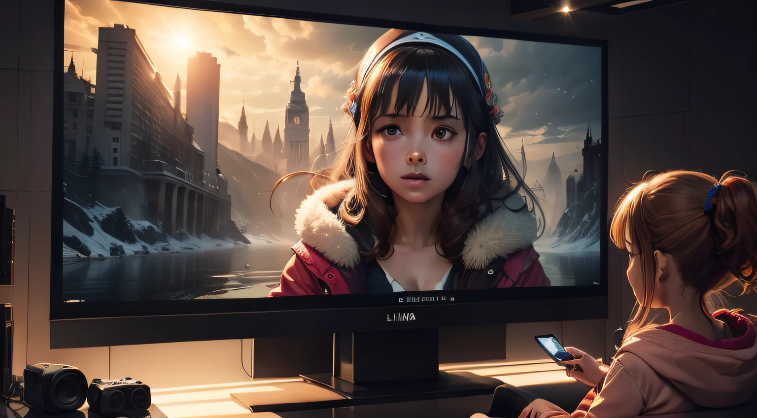 pantalla de cine con una vida ideal