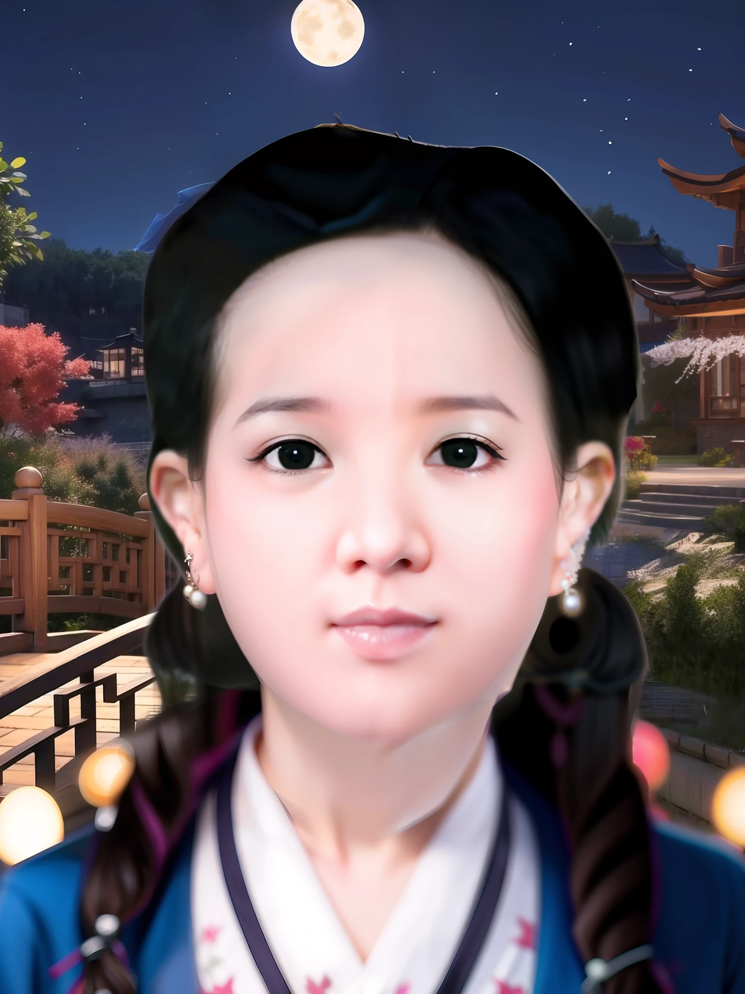 Change the earrings,Change cheongsam