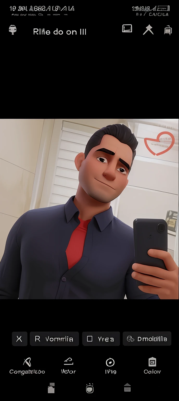 Homem de camisa preta e gravata vermelha taken in the early 2020s, foto do perfil, cerca de 3 5 anos, 2 3 anos, andres rios, Cristiano Orrillo, Relaxed photo in cartoon style