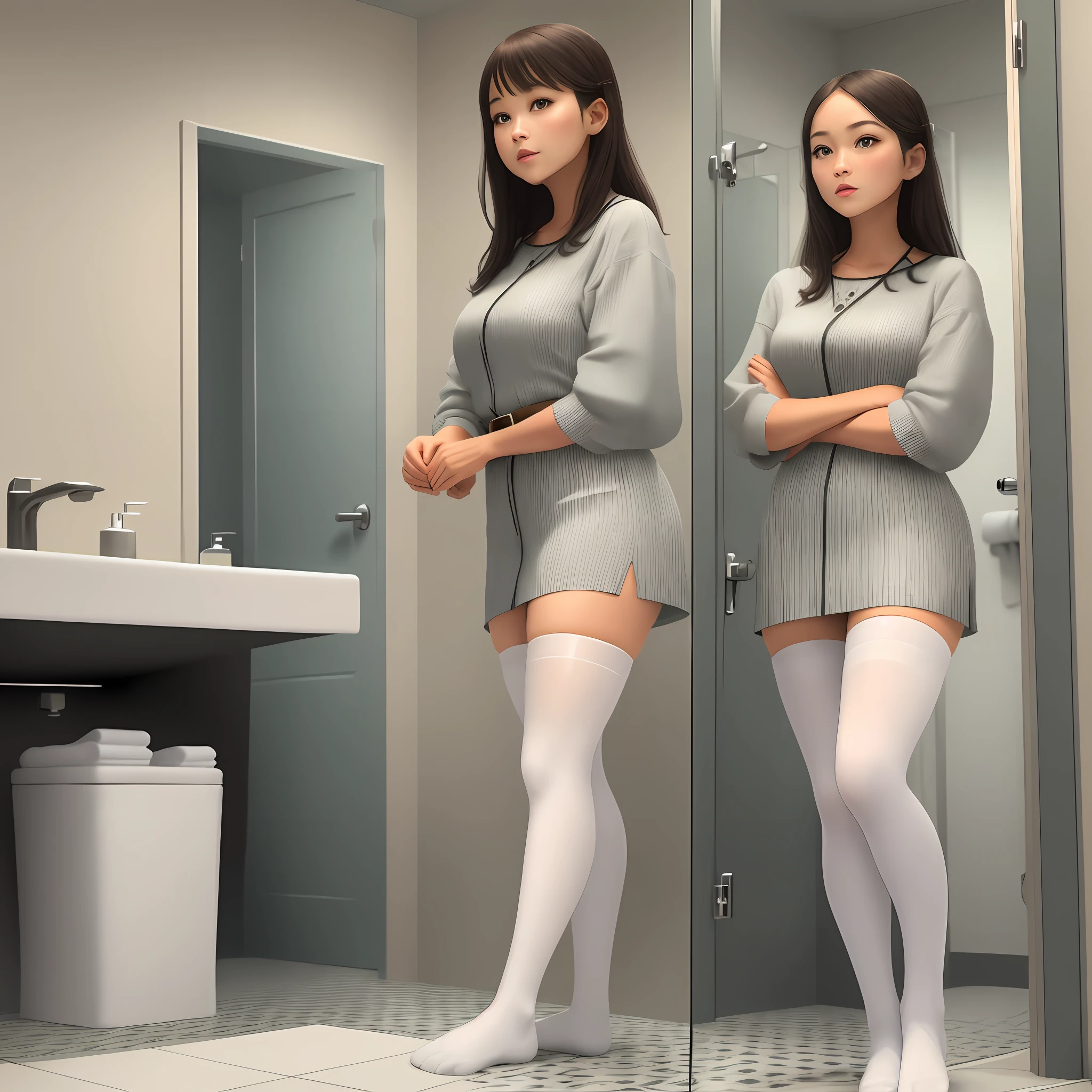 Bathroom white stockings game