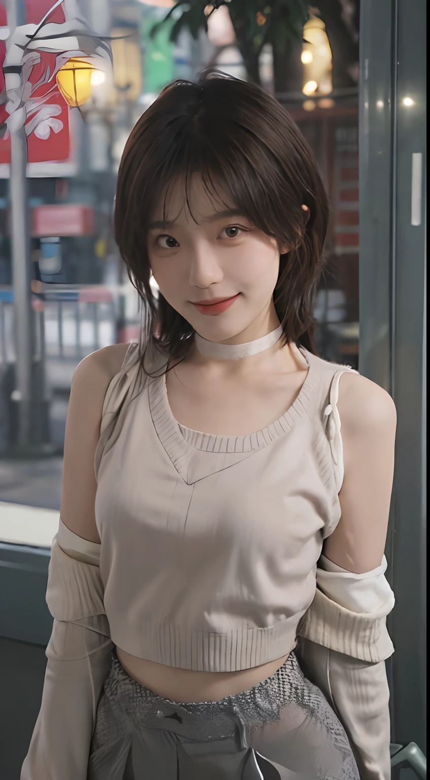 best qualtiy， 超高分辨率， （realisticlying：1.4），cute hairpin，Baoyu Girl，2girls, Beautiful woman with a slim figure:1.4, Abs:1.2, (with short brown hair, mideum breasts:1.3), Pink cropped sweater:1.4, 浴室,Ultra-fine face，Elaborate Eyes，二重まぶた，ssmile，choker necklace