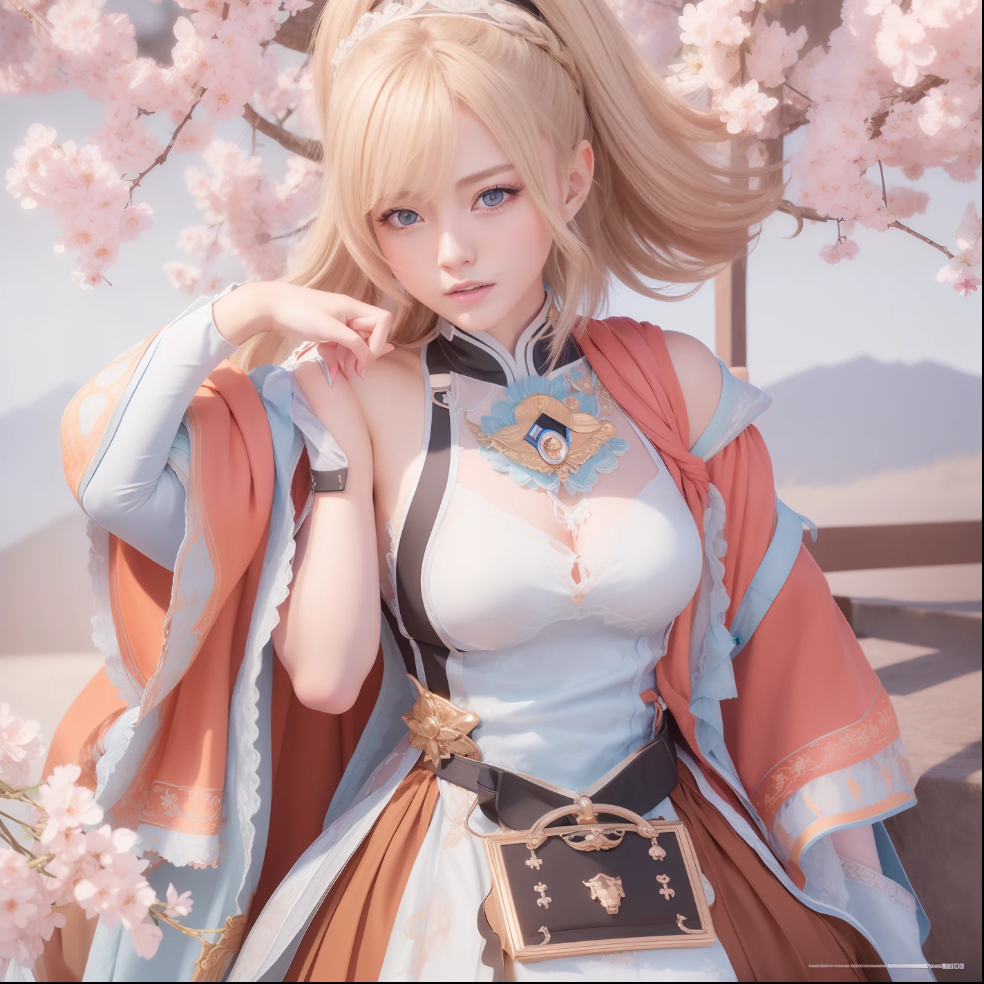 (extremely detailed CG unity 8k wallpaper), the most beautiful artwork in the world, 1 girl, looking at viewer, realistic, Genshin Impact