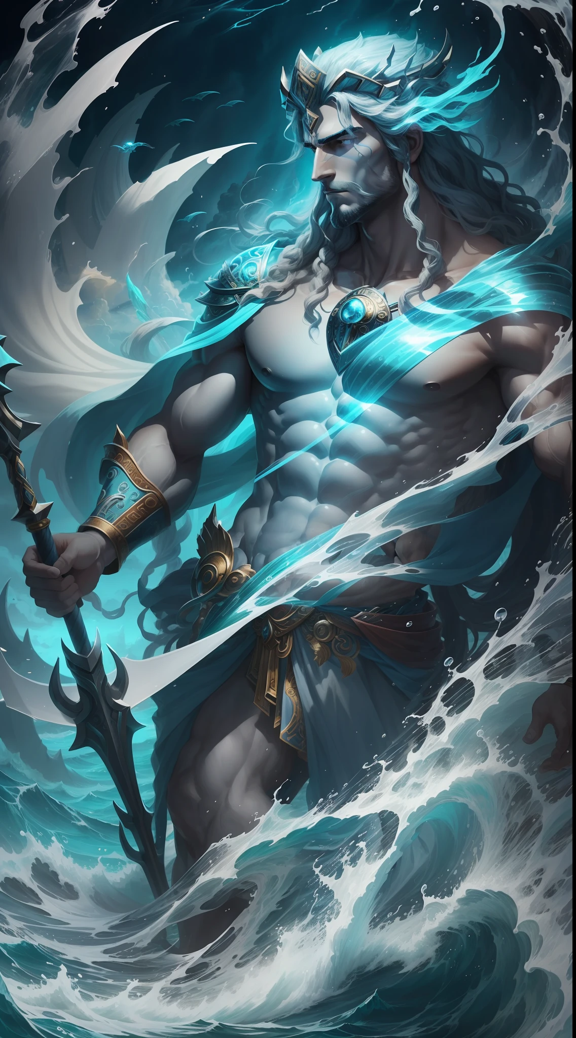 Cinematic light,tmasterpiece,rich details,Best Picture Quality,Poseidon is the god of the sea in Greek mythology。He was the brother of Zeus and Hera,It is also one of the important members of the Olympian gods。
Poseidon is usually portrayed as strong、A god with long hair and blue eyes,He holds a trident,Symbolizes his power and ability to rule the seas。As the god of the sea,He rules the seas、rios、Lakes and springs,Ability to manipulate waves、Creatures who control storms and control the oceans。
Poseidon was a powerful and majestic god,He helped sailors calm the oceans、Protect the people who sail,And it can also cause storms and tsunamis at sea to punish those who offend him。He often clashed with other gods and heroes,Especially with Athena(Athena)There was a struggle for control of the city of Athens。
In addition to the forces associated with the ocean,Poseidon is also believed to have been responsible for earthquakes,It is capable of causing shaking and earthquakes in the earth's crust。He was also regarded as the protector of horses,It played an important role in the legends and rituals associated with horses in Greek culture。
generally,Poseidon is a formidable、A majestic and authoritative god,He represents the power and infinite potential of the sea in Greek mythology,It also demonstrates the majesty and unpredictability of the ocean。