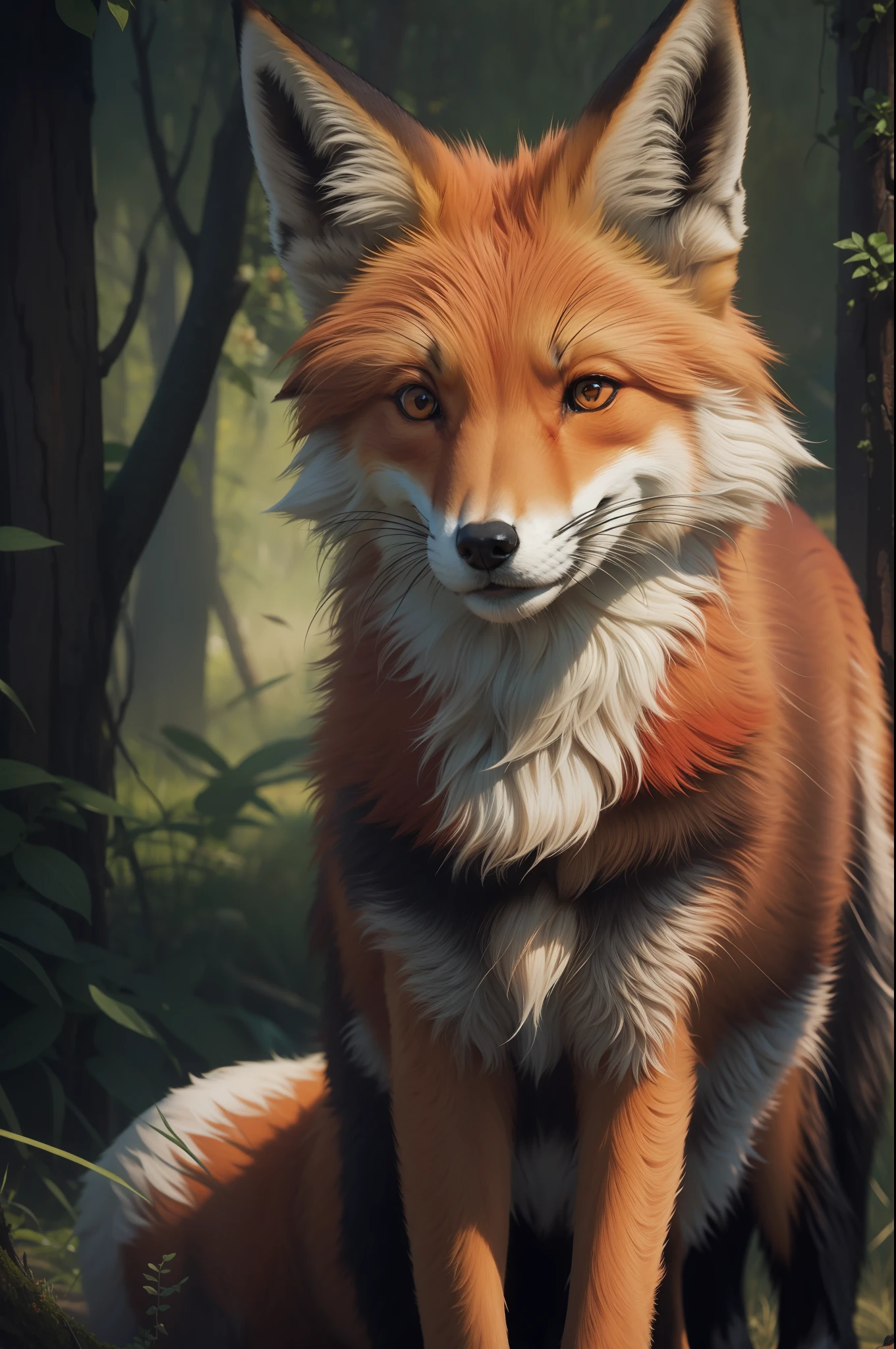 red fox, fantasy style, smoothlight