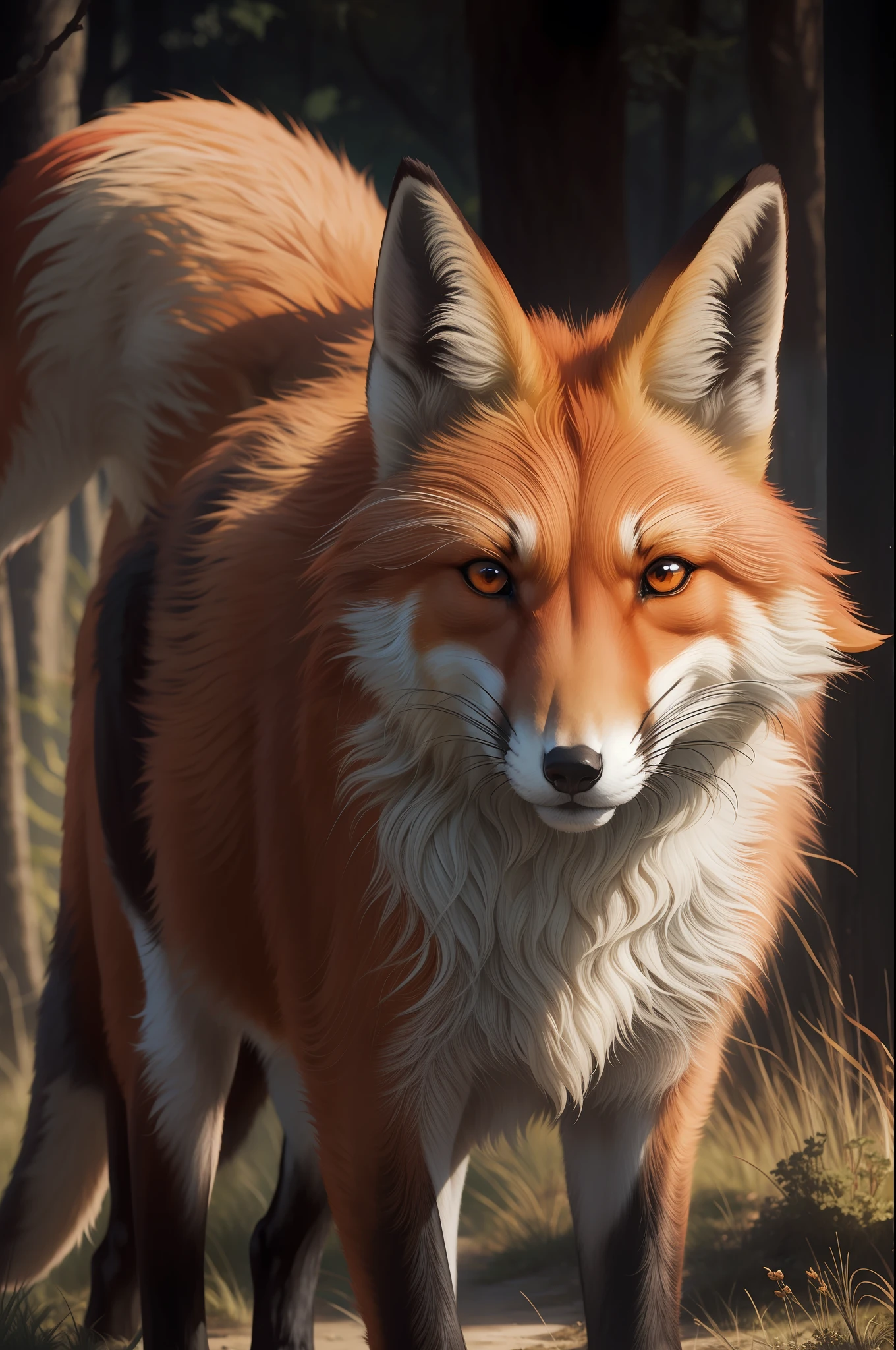 red fox, high fantasy style, smoothlight