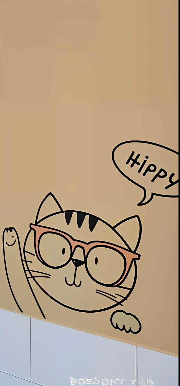 Doodle of cat with glasses and happy birthday balloon, Happy cat, Happy mood, the cat is smiling, highly detailed photo of happy, Happy expression, Happy look, blissful!, a cat is smiling, cheerfulness, Happy face, !!! cat!!!, happy appearance, Happy people, !!!! cat!!!!, Happy vibes, he is happy, she is happy, happy feeling