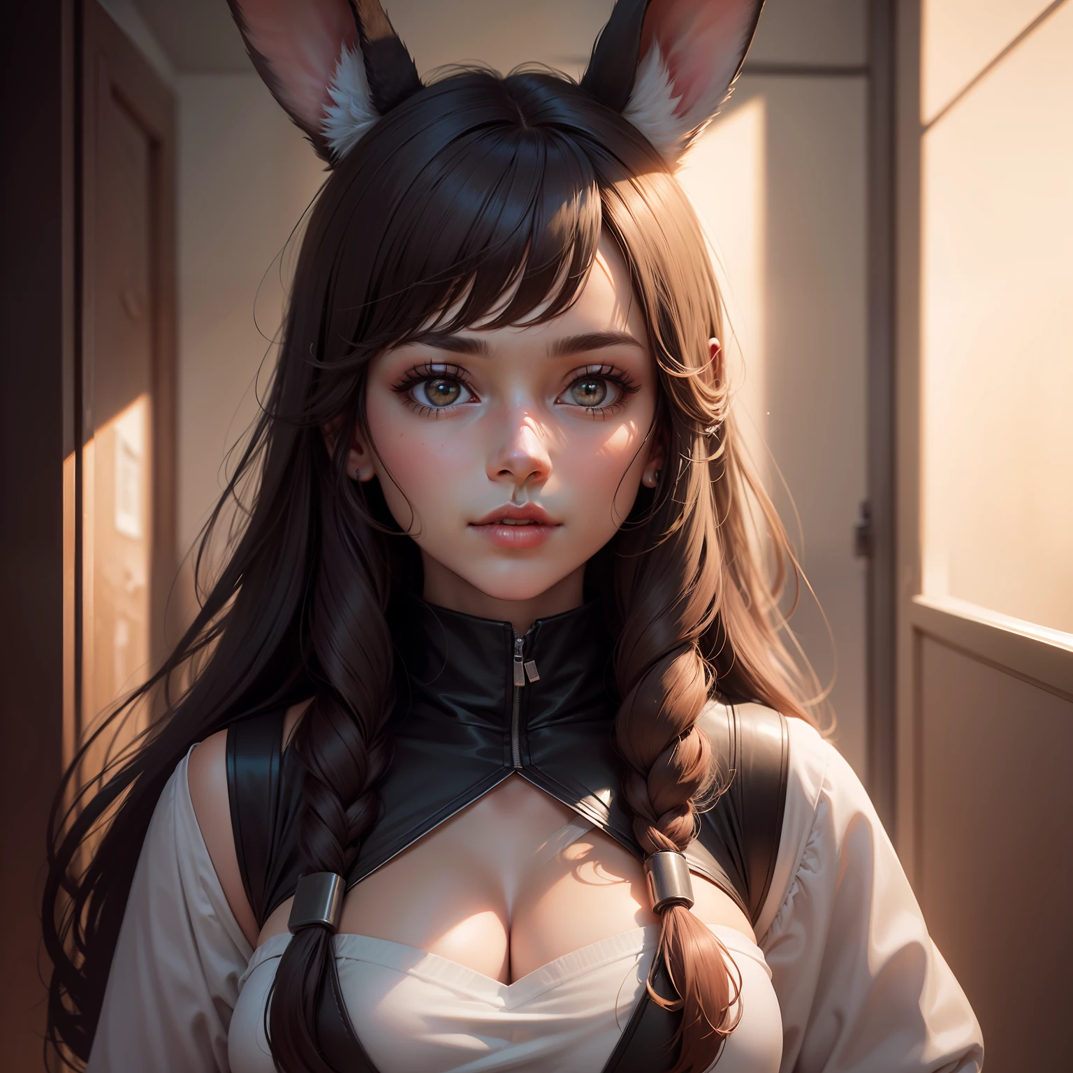 portrait of a cute (dicuki:1.1) as a (rabbit:0.9),  digital art , trending artstation, 4k, high detail