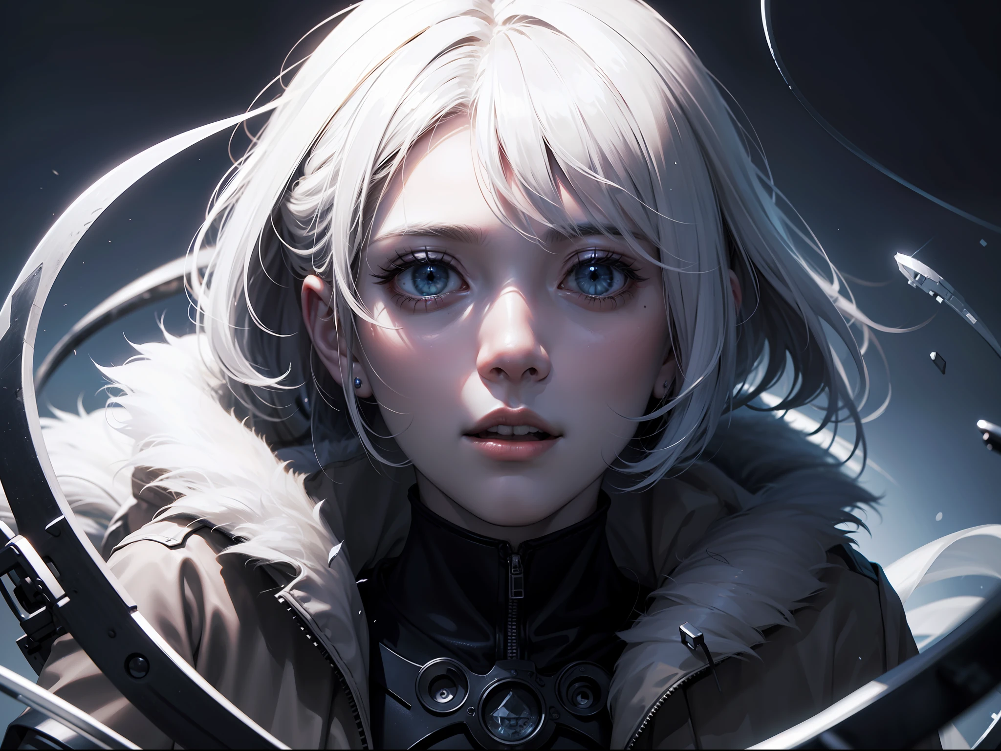 Metatron, Trazado de rayos, Ghost in the machine, inquietantemente hermosa, Loco, ojos brillantes, horror \(tema\), agregar_detalle:1, 4k, 8k, afilado, Detalle irreal