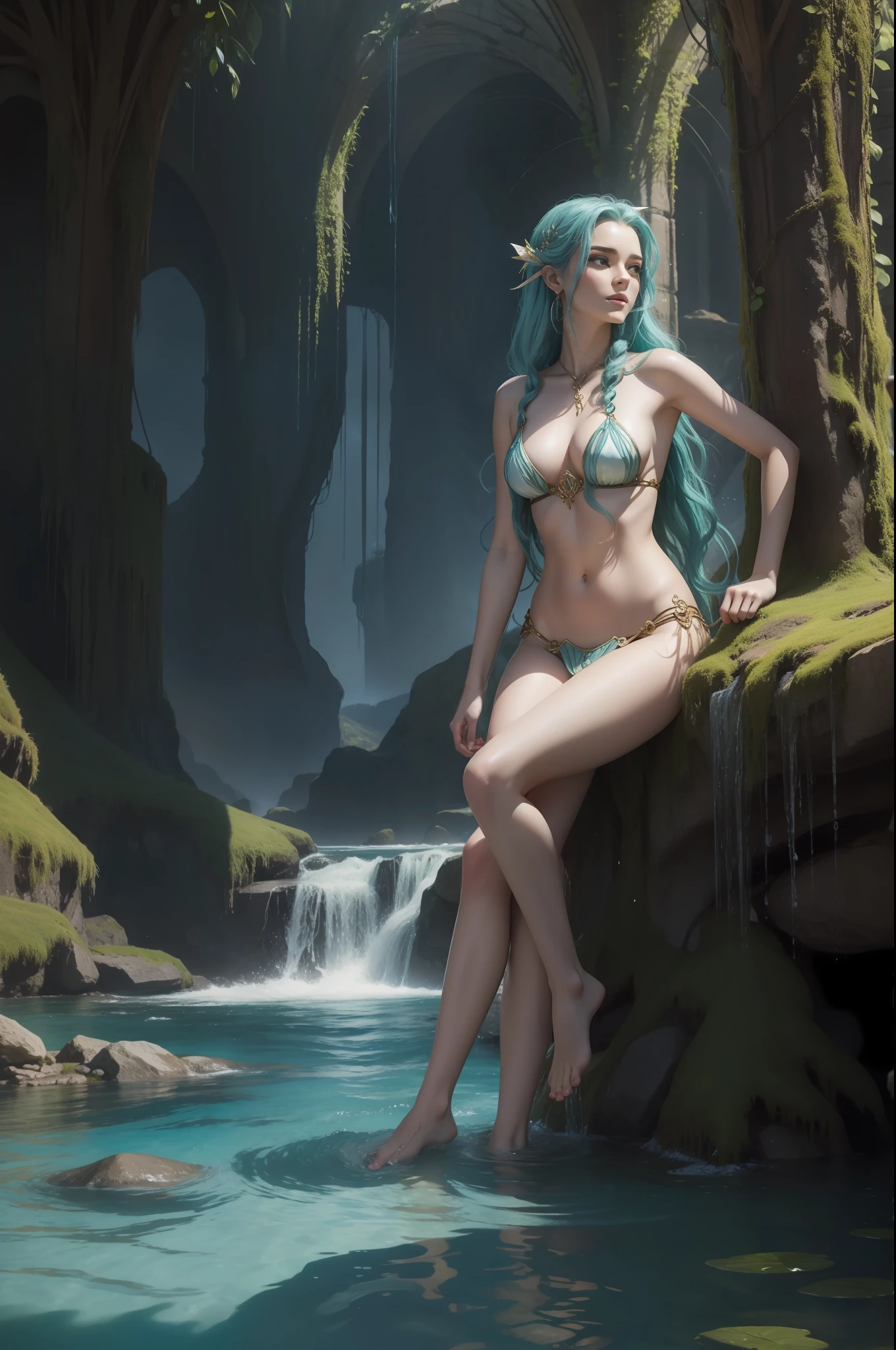 naiad, high fantasy style