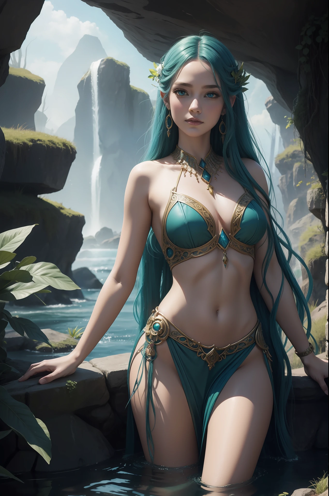 naiad, high fantasy style