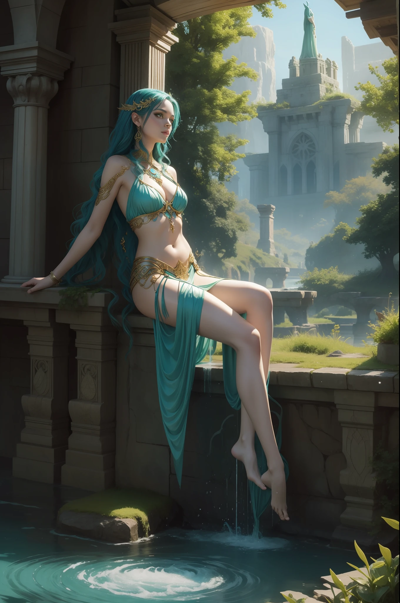 naiad, (syrene:1.3), high fantasy style