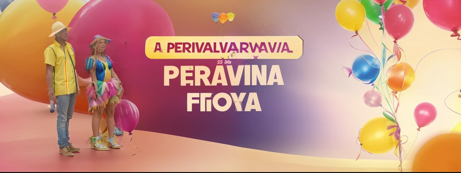 a group of people standing around a colorful background with balloons, Carnaval, carnaval, Diferente, Garavato, Carnaval do Brasil, curiosidades carnaval, Directed by: Giorgio Cavallon, floats carnival, acontecimento, music festival, (Noite), partido, description, promo, Carnaval de Barranquilla, exploitable image, 🌻🎹🎼, Caroline Gariba