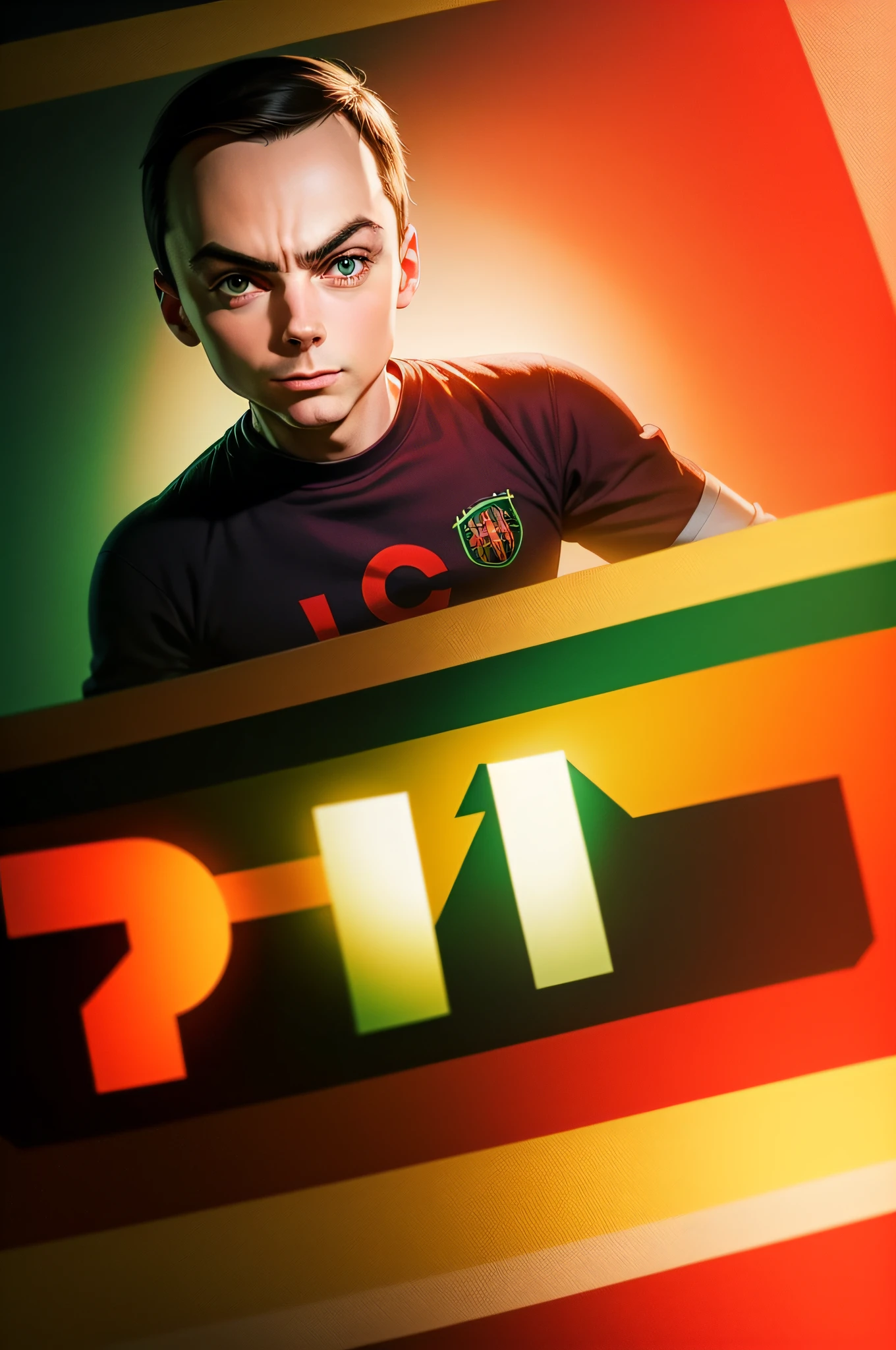 imagem 2D do sheldon cooper curioso