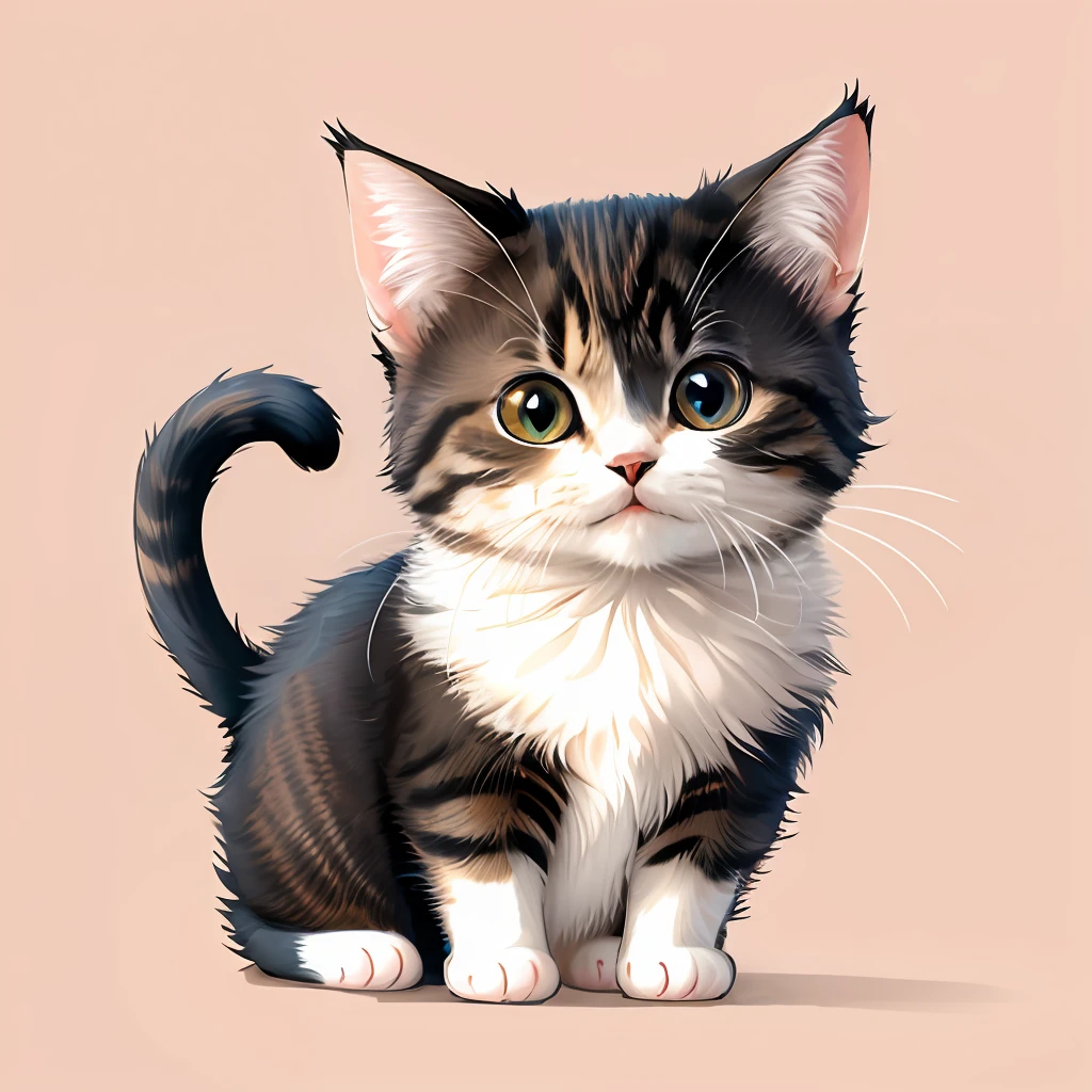 Cartoon cute cat