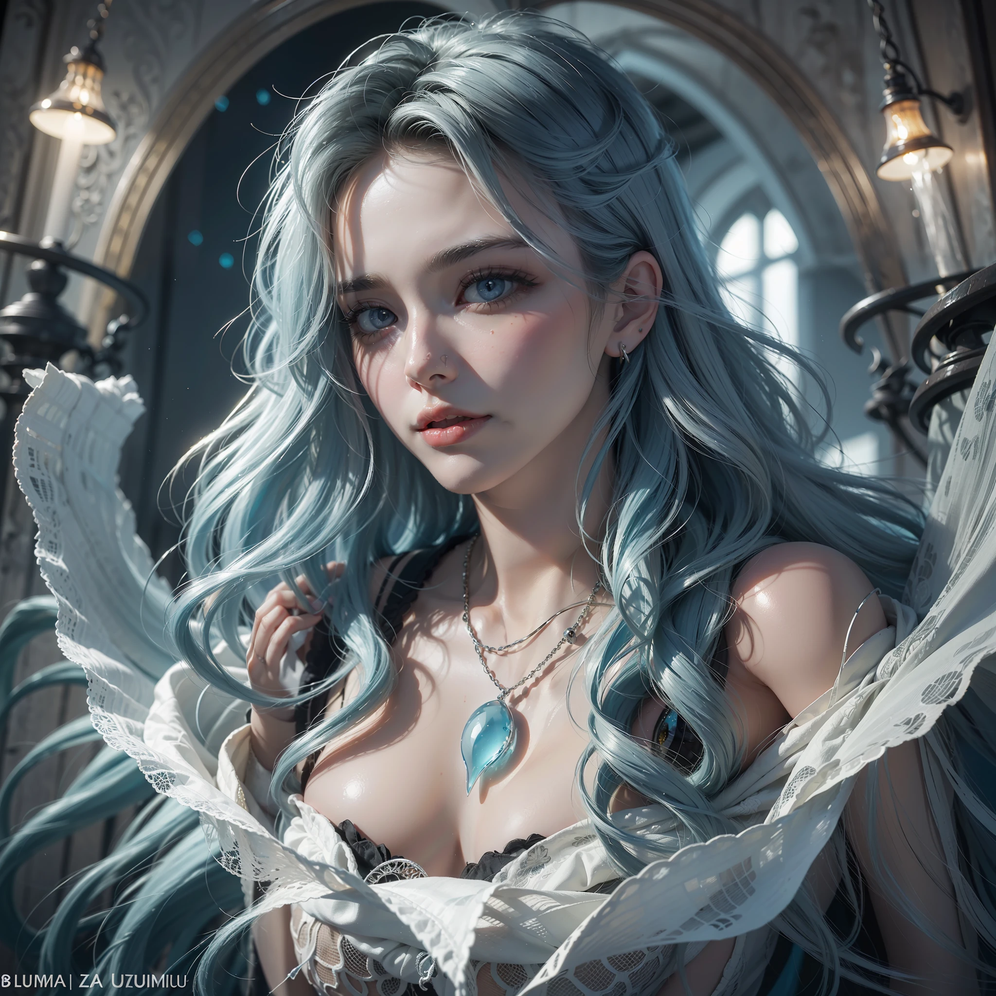 (Numerous award-winning masterpieces, With incredible detail, textures and maximum detail), (hyper realistic:1.4), (Realistic:1.3), (melhor qualidade de pele textura real), (finely detailed true circle Symmetrical eyes), Rosto finamente detalhado, ((Mundo medieval)), (retrato de corpo inteiro:1.7), ((The Lord's Ice Demon)), ((O Diabo Congelado e Frio Extremo do Senhor)), (Queime o olhar gelado brilhante nos olhos), (Ela tem um sorriso travesso no rosto), (Olhos que brilham azuis no escuro:1.8), (Um par de olhos azuis de gelo com luz azul forte emitindo de dentro:1.7), (Full body standing image:1.8), Bio-luminescence, (Gelo e vento forte rodopiando ao fundo), (dramatic light), (A majestic sight), (His countenance is gentle and handsome, mas de alguma forma aterrorizante), Brincos de vidro nas orelhas, (dramatic photo:1.7), ((dramatic pose)), (foto extravagante), (cabelos dourados), (Cabelos prateados), (cabelo castanho), cabelo de corte curto, ((procura para cima)), ((olhando para baixo)), (Around her neck is a simple necklace of exquisite finish), (Bioluminescence with bright brightness:1.3), (Use magia gelada chamativa:1.2), (Gelo e neve rodopiantes), O Grande Templo do Diabo, The Great Devil's Sanctuary, Grande Templo, grande catedral, temple ruins, Templo em destaque, (Luminous magic circle), Ruins of an ancient castle, Masses of bright majestic clouds and sky, raio, epic realistic, desbotado, arte, (Greg Rutkowski:0.8), (teal and orange:0.4), (Artee station:1.5), cinemactic, ((cores neutras)), (HDR:1.5), (cores silenciadas:1.2), hiper detalhado, dramatic light, (detalhes intrincados:1.1), Antecedentes complexos,