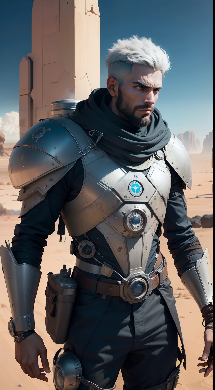 crie uma imagem envolvente de uma exploradora humana em um planeta desconhecido, vestindo roupas de alta tecnologia que misturam o design futurista com elementos de um traje de mineiro, torneando seu belo corpo. The explorer holds a pickaxe in one hand, symbol of his initial search for valuable minerals.
His face is depicted from the front, showing a courageous and determined expression, enquanto seus olhos emanam uma luz azul intensa, reflecting the magnificent powers he obtained after discovering a mysterious mineral. O traje de alta tecnologia agora se transformou em uma armadura, with advanced features to protect you in the imminence of a war scene.
Explosions and gunfire fill the air, and the once wonderful environment is gripped by chaos and destruction. The explorer finds himself in the middle of this unexpected conflict,
The scene should convey a sense of action, Tension and contrast, com o explorador humano corajoso e seus olhos brilhantes enfrentando a cena de guerra no planeta desconhecido. The duality between the initial peaceful exploration and the unexpected struggle for survival adds depth and drama to the narrative."