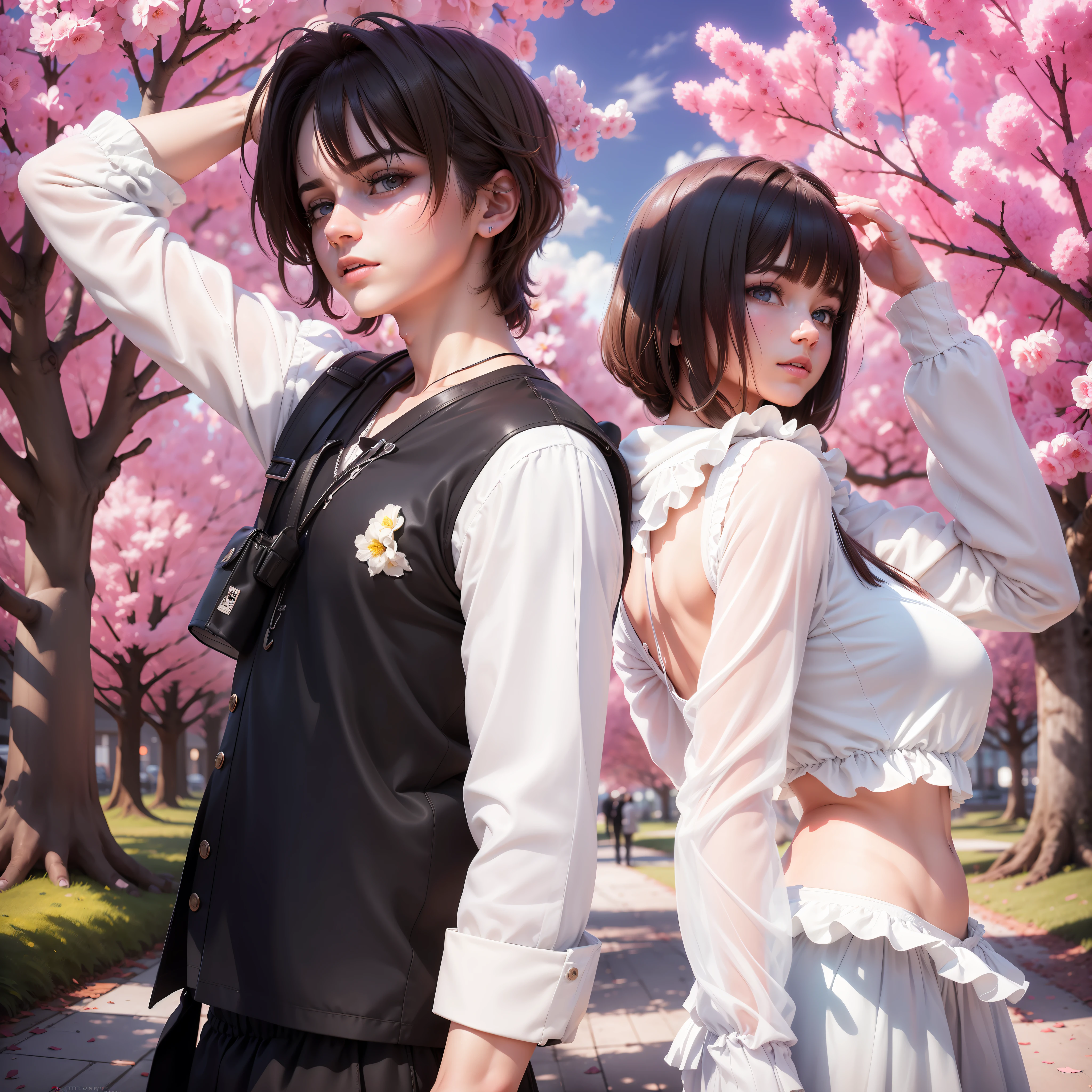 (64k, RAW photo, best quality, masterpiecel1.4), (realistic, photo-realistic:1.37), HDR, highly detailed, ambient occlusion, natural, harmonious composition, fine art photography, 8k , masterpiece, high resolution, ulta high res, young couple , male and boy,  couple