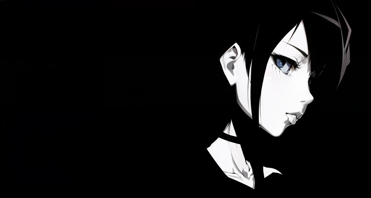 Black an white anime shape