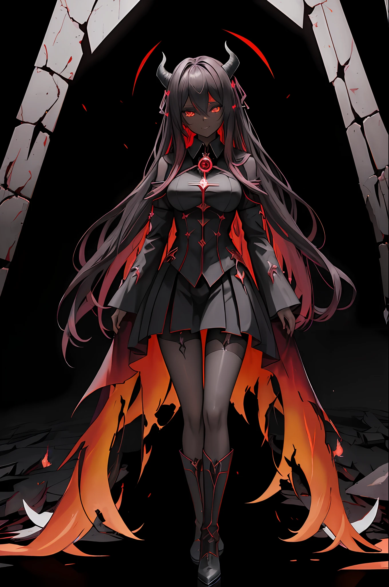 (dark skin), (demon horns), large breasts,
Immortal temptation takes over my mind
Condemned
Fallen weak on my knees, summon the strength
Of mayhem
I am the storm that is approaching
Provoking black clouds in isolation
I am reclaimer of my name
Born in flames, I have been blessed
My family crest is a demon of death
Forsakened, I am awakened
A phoenix's ash in dark divine
Descending misery
Destiny chasing time
Inherit the nightmare, surrounded by fate
Can't run away
Keep walking the line between the light
Led astray
Through vacant halls I won't surrend5r
The truth rev5aled in eyes of ember
We fight through fire and ice forever
Two souls once lost, and now they remember
I am the storm that is approaching
Provoking black clouds and isolation
I am reclaimer of my name
Born in flames, I have been blessed
My family crest is a demon of death
Forsakened, I am awakened
A phoenix's ash in dark divine
Descending misery
Destiny chasing time
Disappear into the night
Lost shadows left behind
Obsession's pulling me
Fading, I've come to take what's mine
Lurking in the shadows under veil of night
Constellations of blood pirouette
Dancing through the graves of those who stand at my feet
Dreams of the black throne I keep on repeat
A derelict of darkness, summoned from the ashes
The puppetmaster congregates all the masses
Pulling strings, twisting minds as blades hit
You want this power? Then come try and take it
Beyond the tree
Fire burns
Secret love
Bloodline yearns
Dark minds embrace
Crimson joy
Does your dim heart
Heal or destroy?
Bury the light deep within
Cast aside, there's no coming home
We're burning chaos in the wind
Drifting in the ocean all alone