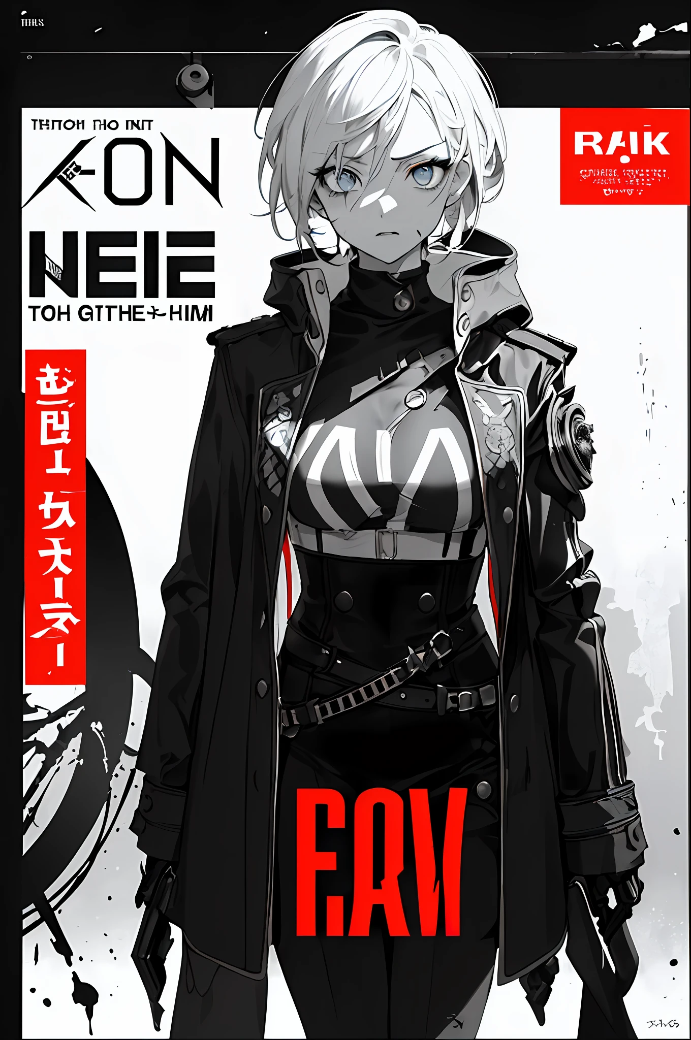 ((((dramatic))), (((gritty))), (((intense))) film poster featuring a young woman as the central character. She stands confidently in the center of the poster, wearing a stylish and edgy outfit, with a determined expression on her face. The background is dark and gritty, with a sense of danger and intensity. The text is bold and attention-grabbing, with a catchy tagline that adds to the overall feeling of drama and excitement. The color palette is mainly dark with splashes of vibrant colors, giving the poster a dynamic and visually striking appearance,tachi-e
(magazine:1.3), (cover-style:1.3), fashionable, woman, vibrant, outfit, posing, front, colorful, dynamic, background, elements, confident, expression, holding, statement, accessory, majestic, coiled, around, touch, scene, text, cover, bold, attention-grabbing, title, stylish, font, catchy, headline, larger, striking, modern, trendy, focus, fashion,