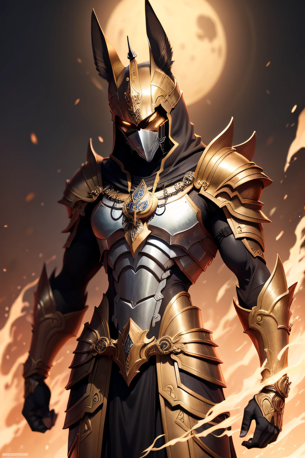 imagem do Deus Anubis no estilo anime