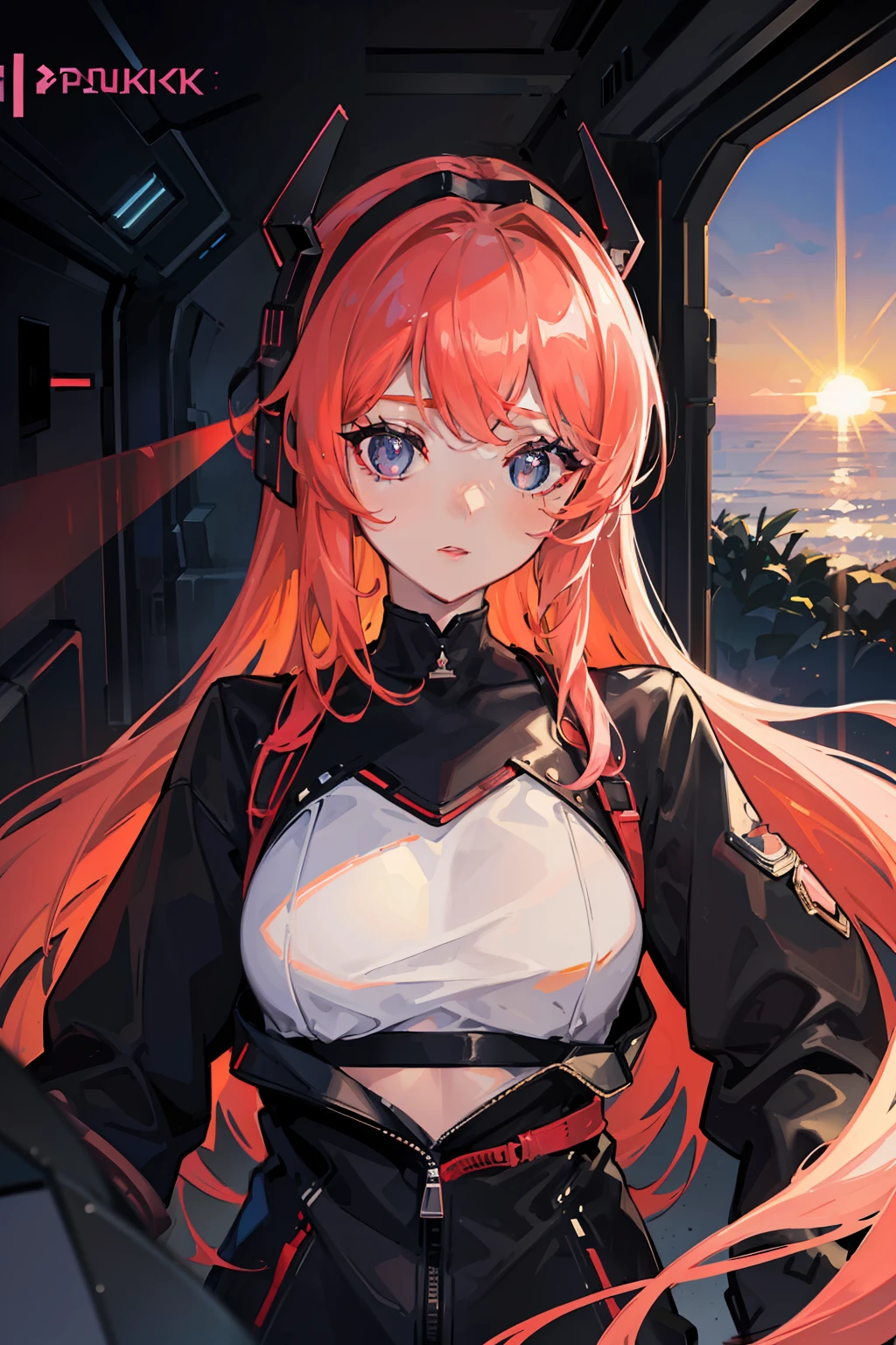 (nvinkpunk: 1.2) (snthwve style: 0.8) Corvette, light wave, sunset, complex and elaborate design