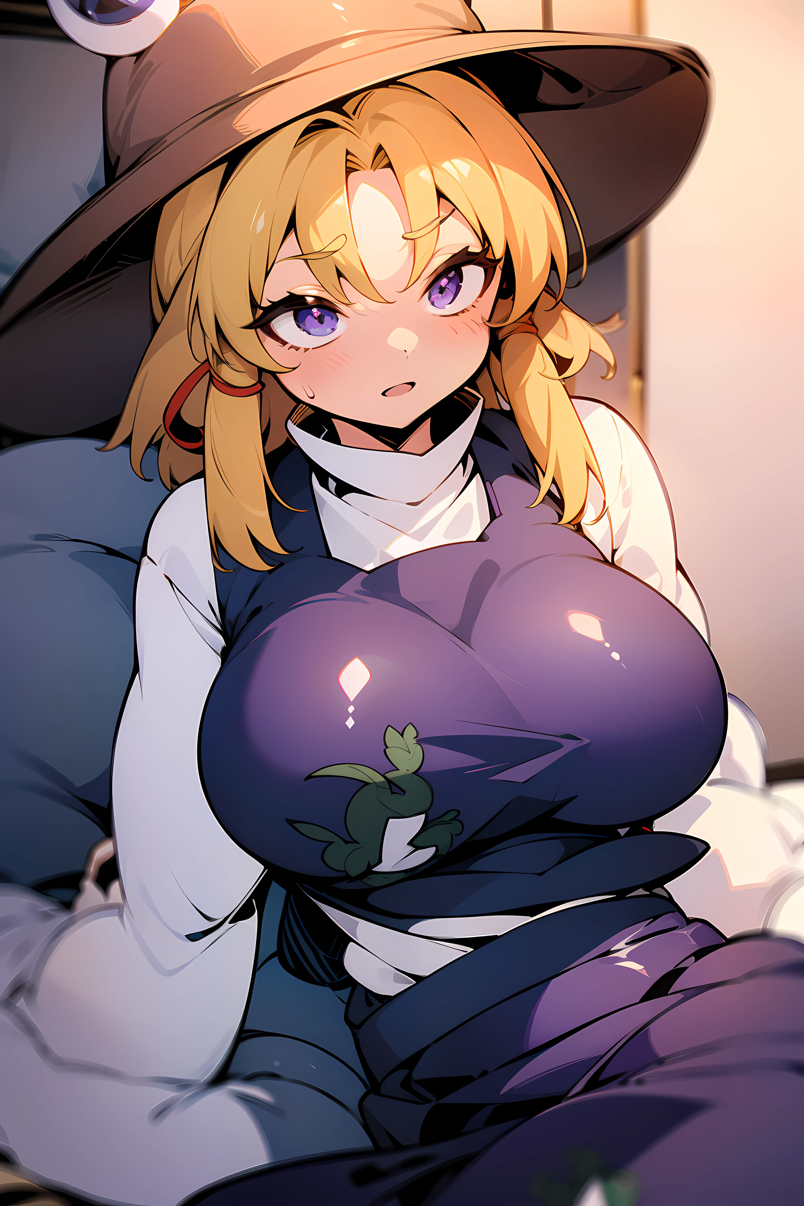 (masterpiece),best quality, expressive eyes, perfect face, 1girl,
big breast, H-cup, good breast, beautiful, gorgeous ,large breast, laying down, laying down facing ground ,moriya suwako,
frog print,
1girl, hat,blonde hair, white shirt,purple skirt