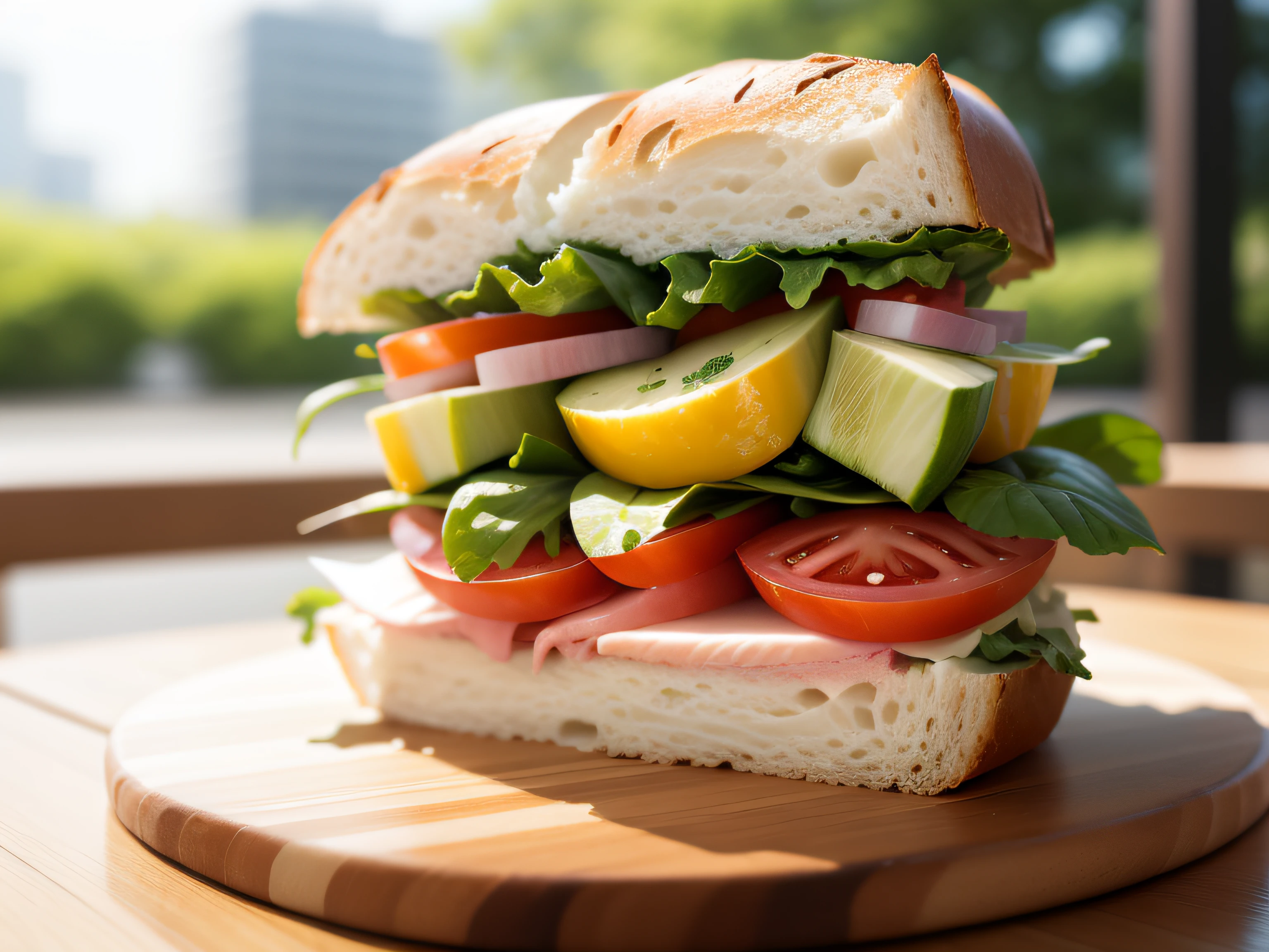 Summer sandwiches、No humans、kitchin、depth of fields、(blurry backround))、 masterpiece、top-quality、The ultra-detailliert