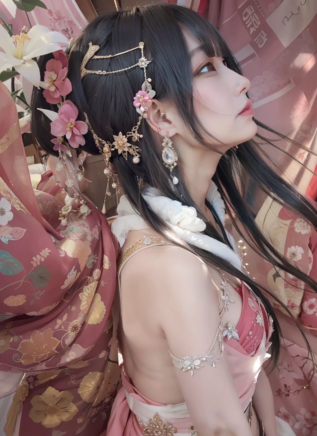 {{{{small world}}}}, {{{little world}}}, {{{{rampant beauty of the four seasons}}}}, procession of courtesans, fenix, {{1girl}}, {{{{the traditional themes of natural beauty in japanese aesthetics}}}}, Oiran Dochu, celestial maiden, medium chest, nail, {shiny hair}, {shiny skin}, {{beautiful eyes}}, {{eyelashes}}, {eround eyes}, {{{jewelry perl pink eyes}}}, {twinkle eyes}, {glowing eyes}, {sparkling eyes}, {finely detail}, {{{{beautiful detailed girl}}}}, {{{{{light shines}}}}}, {{{{{masterpiece}}}}}, {{{best quality}}}, {{{ultra-detailed}}}, {{best illustration}}, {{best shadow}}, {{an extremely delicate and beautiful}}, {{{{{{{dynamic angle}}}}}}}}, {back light}, {{extremely delicate and beautiful}}, {{{{{detailed background}}}}},