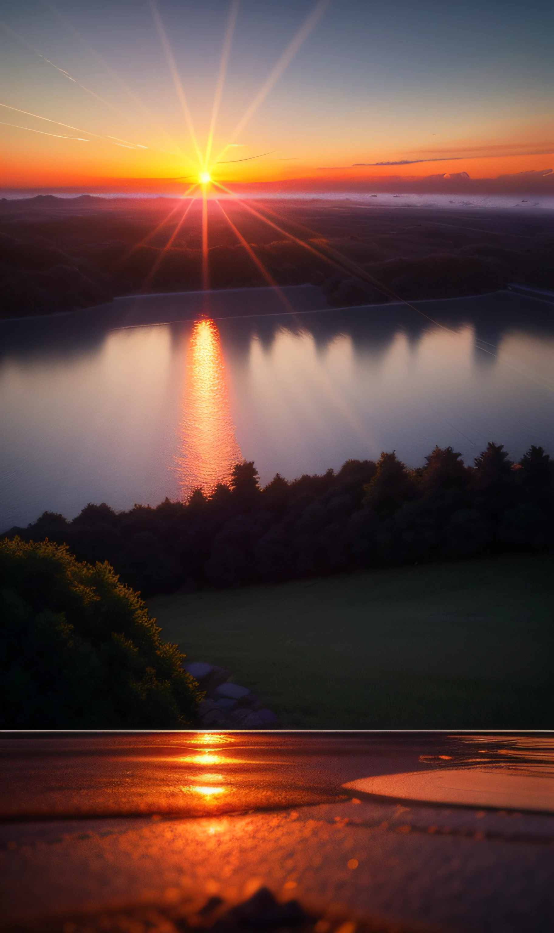 photo of a ultra realistic sunset, dramatic light, pale sunrise, cinematic lighting, battered, low angle, trending on artstation, 4k, hyper realistic, focused, extreme details, unreal engine 5, cinematic, masterpiece, art by studio ghibli, intricate artwork by john william turner