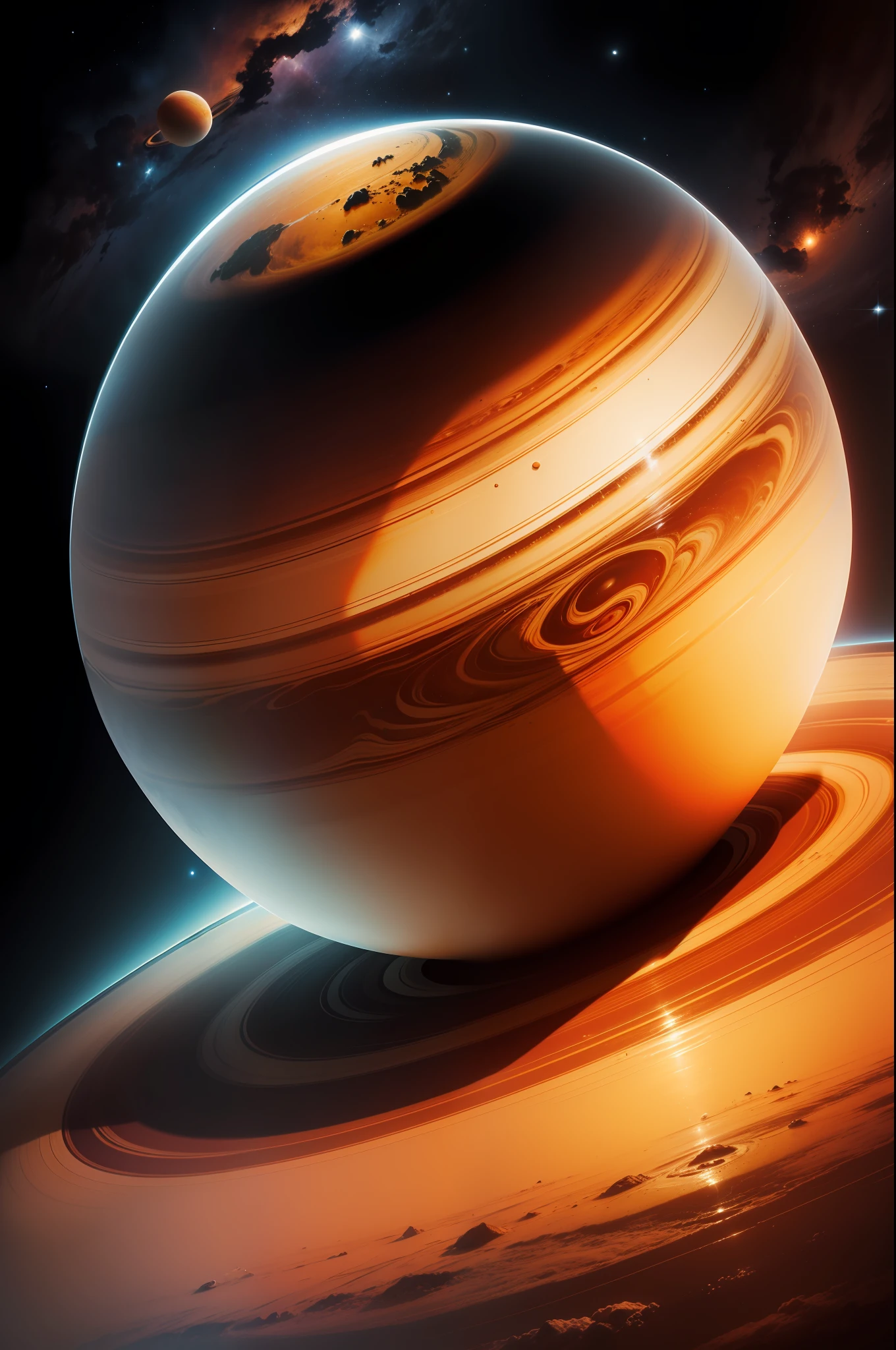 criar imagem de planeta saturno