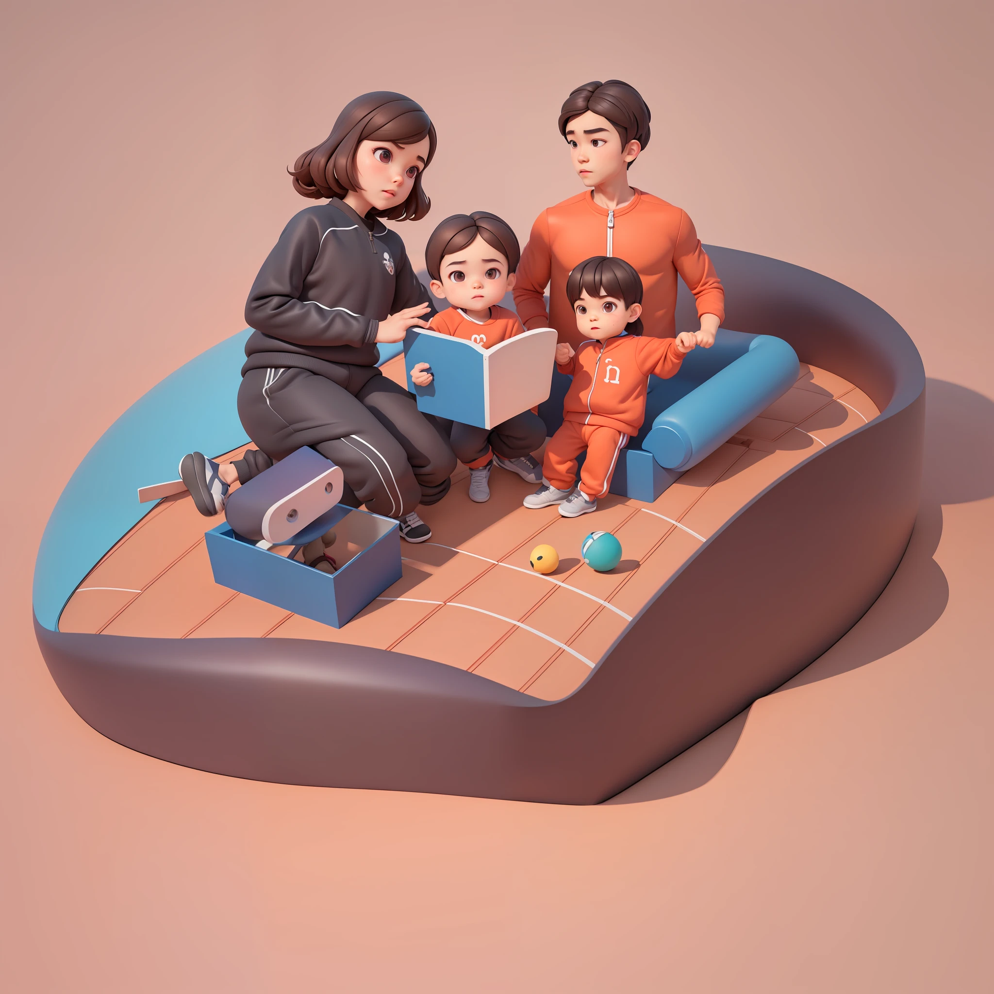 (Pixar 1.23 style) 1 boy ((upper body front, bust shot)), solo, cute , brunette, pretty tracksuit, boy, korean child, playground, ((masterpiece, highest quality)), (composite lighting)