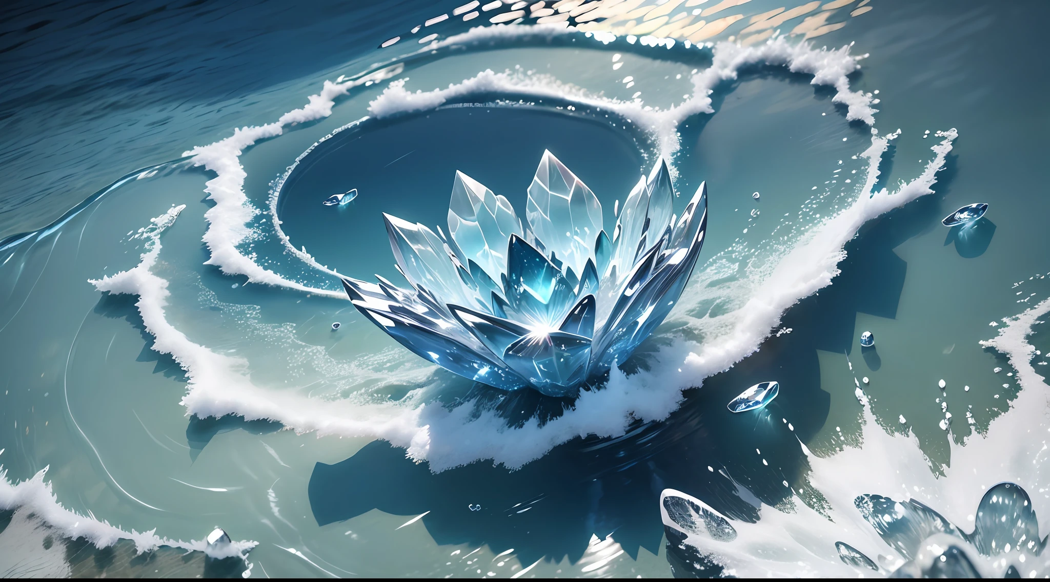Crystalline water that captures the beauty and complexity of nature、Ultra-Realism、Ultra-realistic、Ultra-fine details、Super delicate pattern、Photorealism Based Ultra Detail Widget 1.3, Ultra-detailed depiction、Ultra-clear and ultra-realistic like a photo、Cinematic shots with HDR effect、Vignette and center screen、Generate in automatic mode