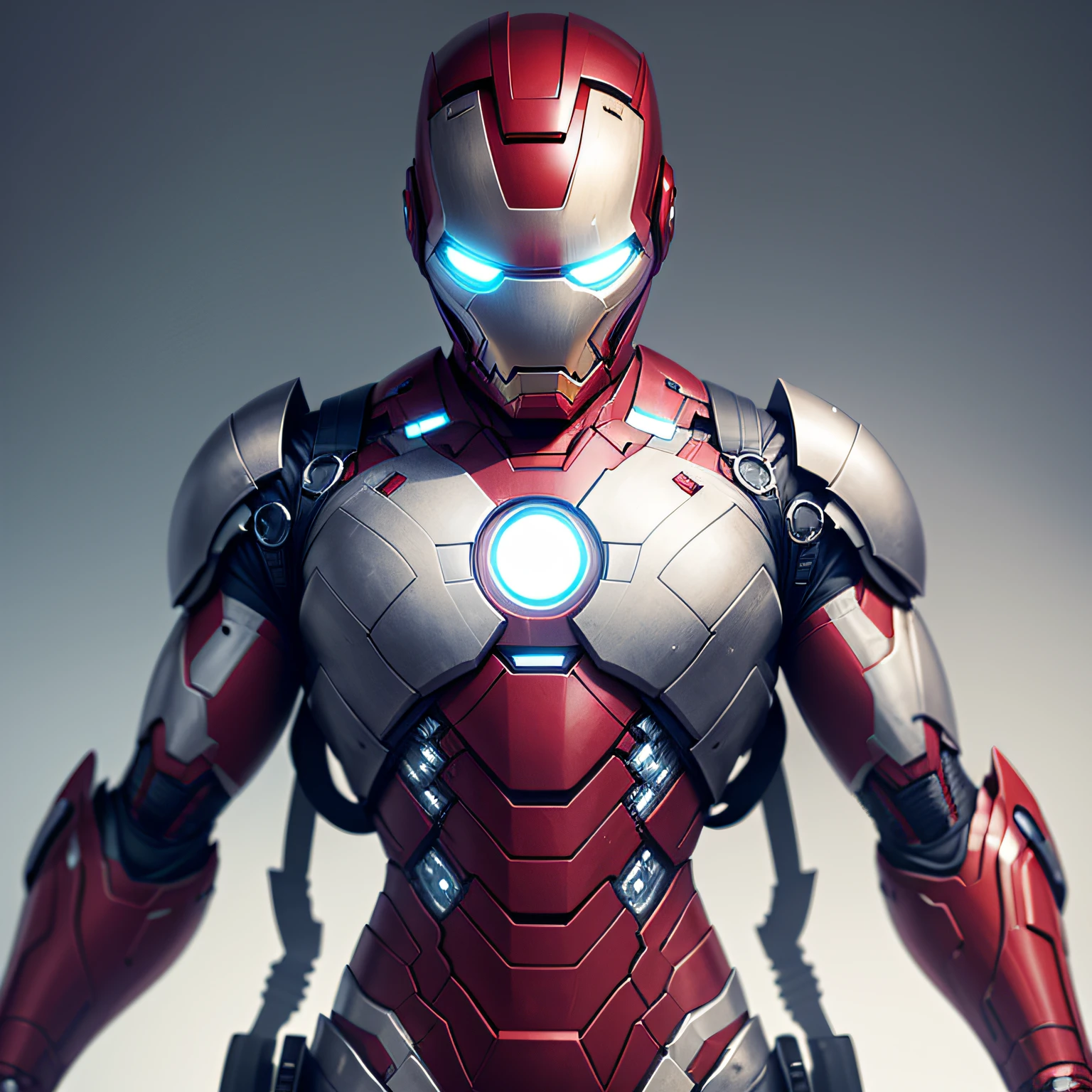 corpo inteiro, in a frontal view of a human in a wearable ExoSkeleton inspired by Marvel's iron man in black and silver --auto