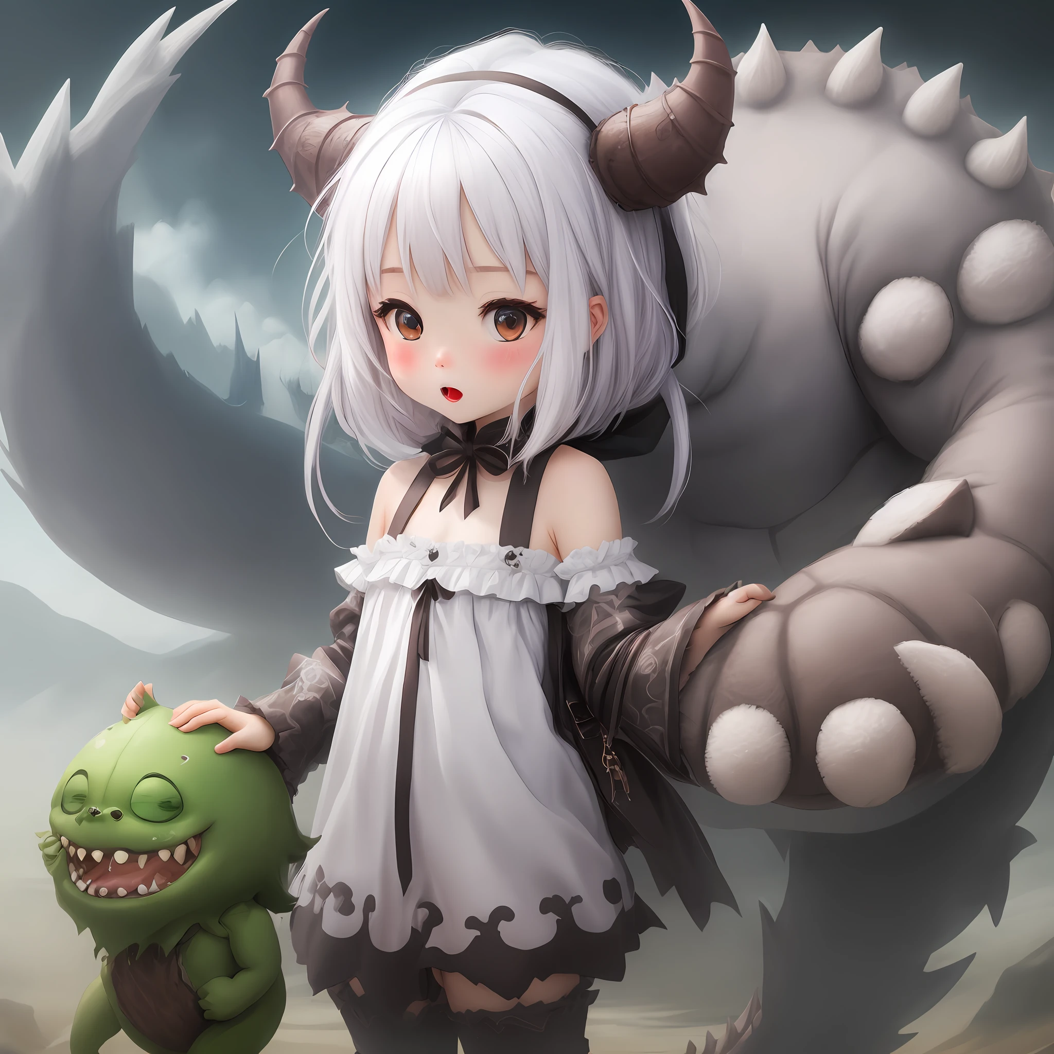 Monster Cute White