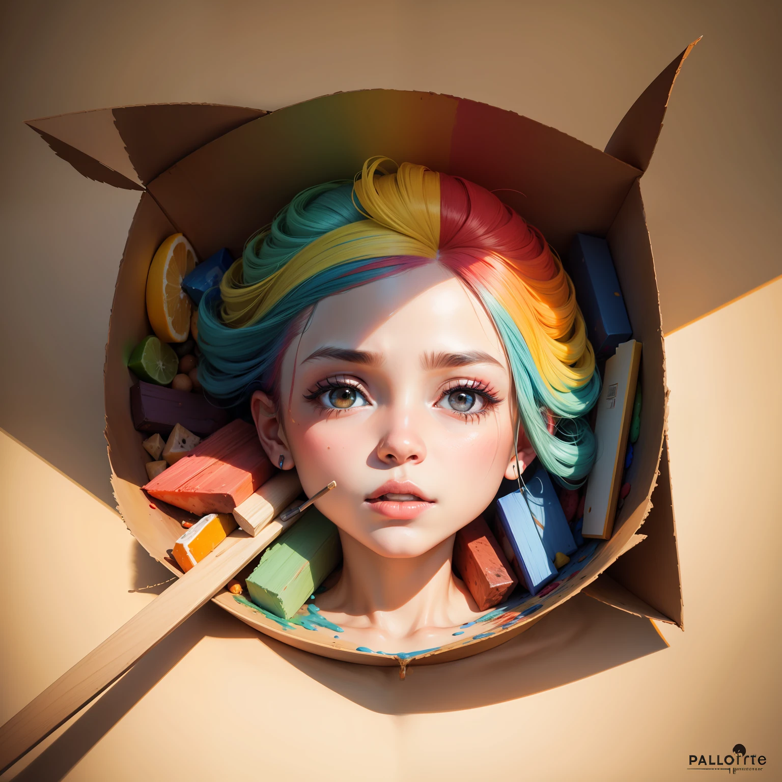 Paleta de cores, arte