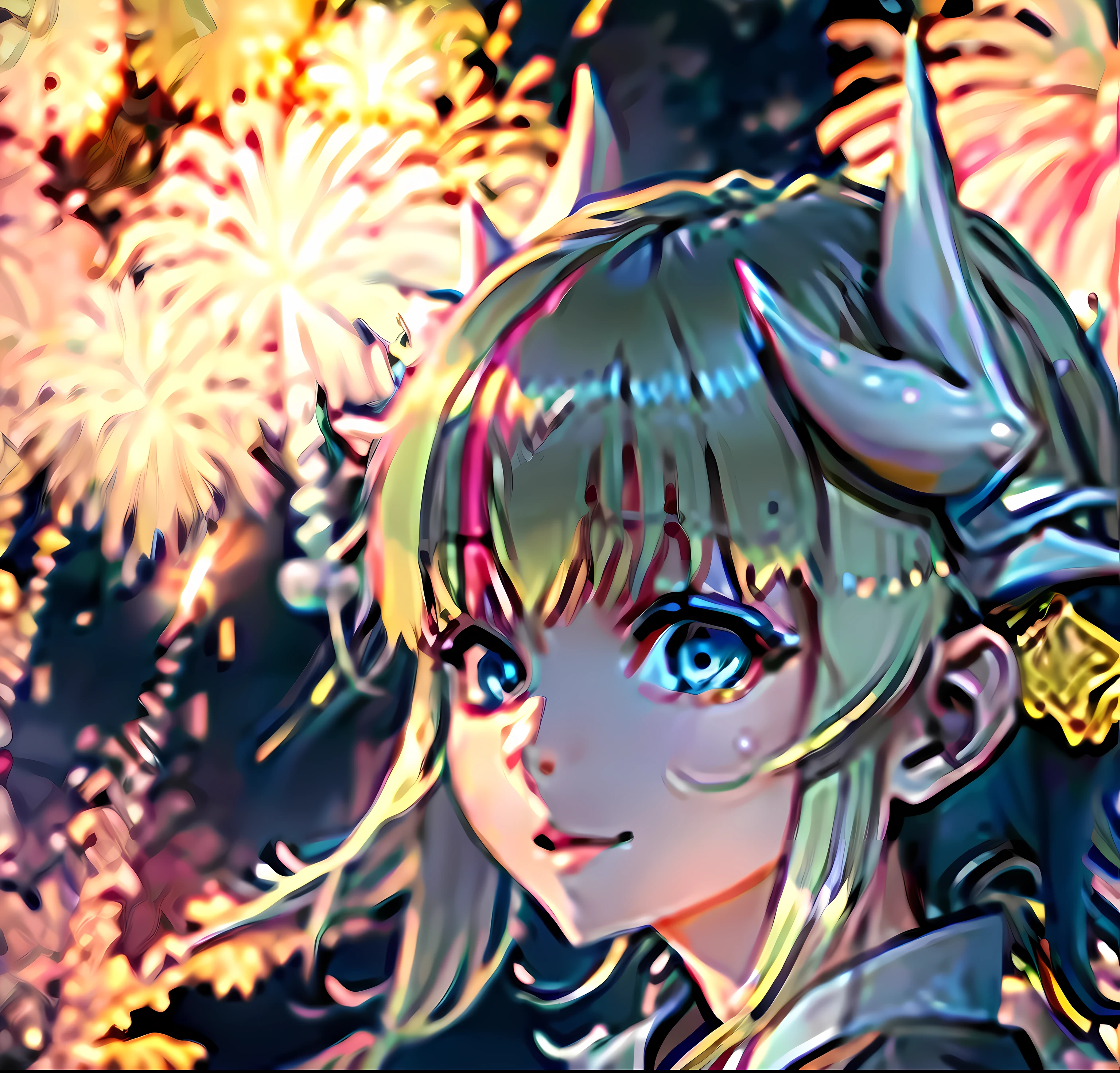 A girl with long hair，Holding a sword in front of fireworks, Anime style. 8K, style of anime4 K, nightcore, Detailed digital anime art, anime art style, anime wallaper, Anime wallpaper 4 k, High Quality Anime Art Style, Anime wallpaper 4K, Epic anime style, Anime art wallpaper 4 K, Anime art wallpaper 4k, Anime style artwork