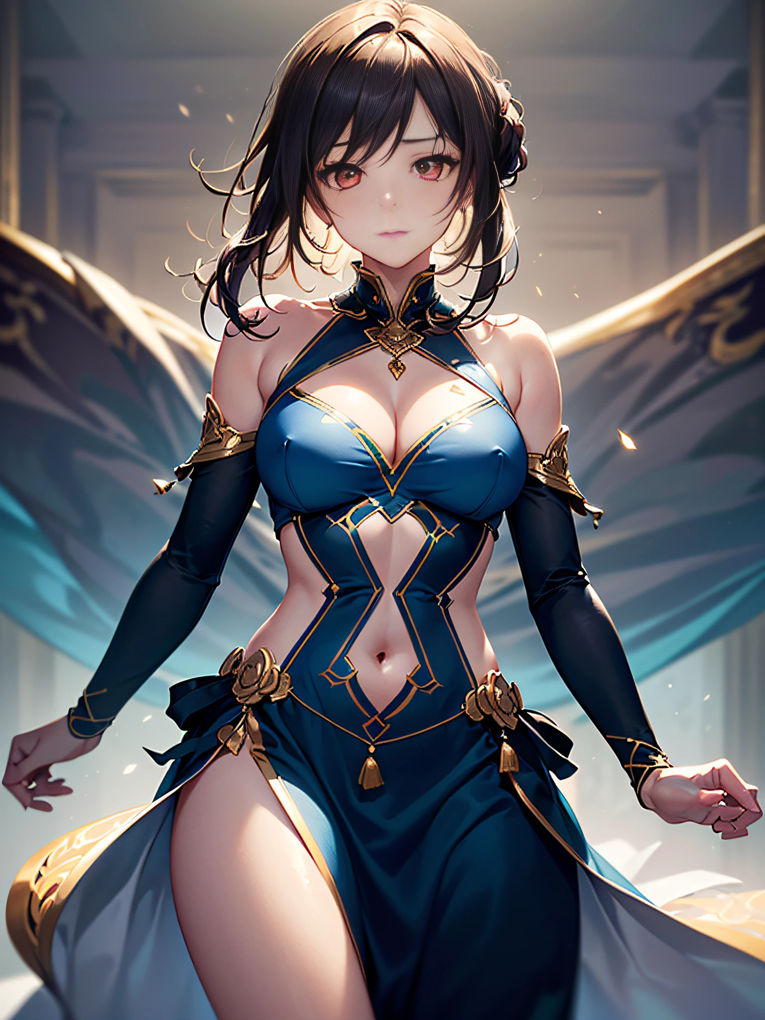 ((masterpiece+best quality+high resolution),(dreamy atmosphere+soft lighting),(1 character),(mysterious expression+elegant pose),(flowing hair+glowing eyes),(magical costume+delicate details)).