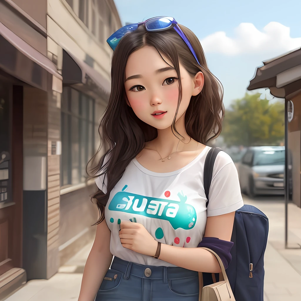 Girl is wearing a squirt