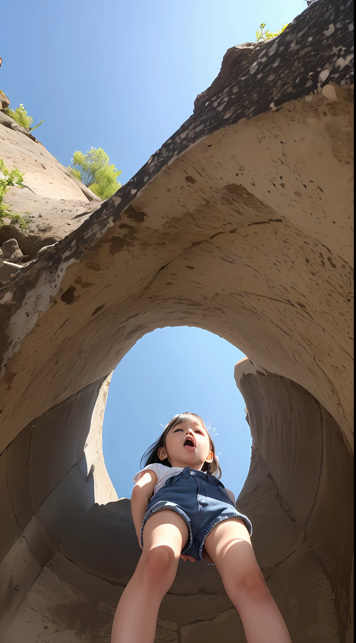 girl on top,Looking down,from below